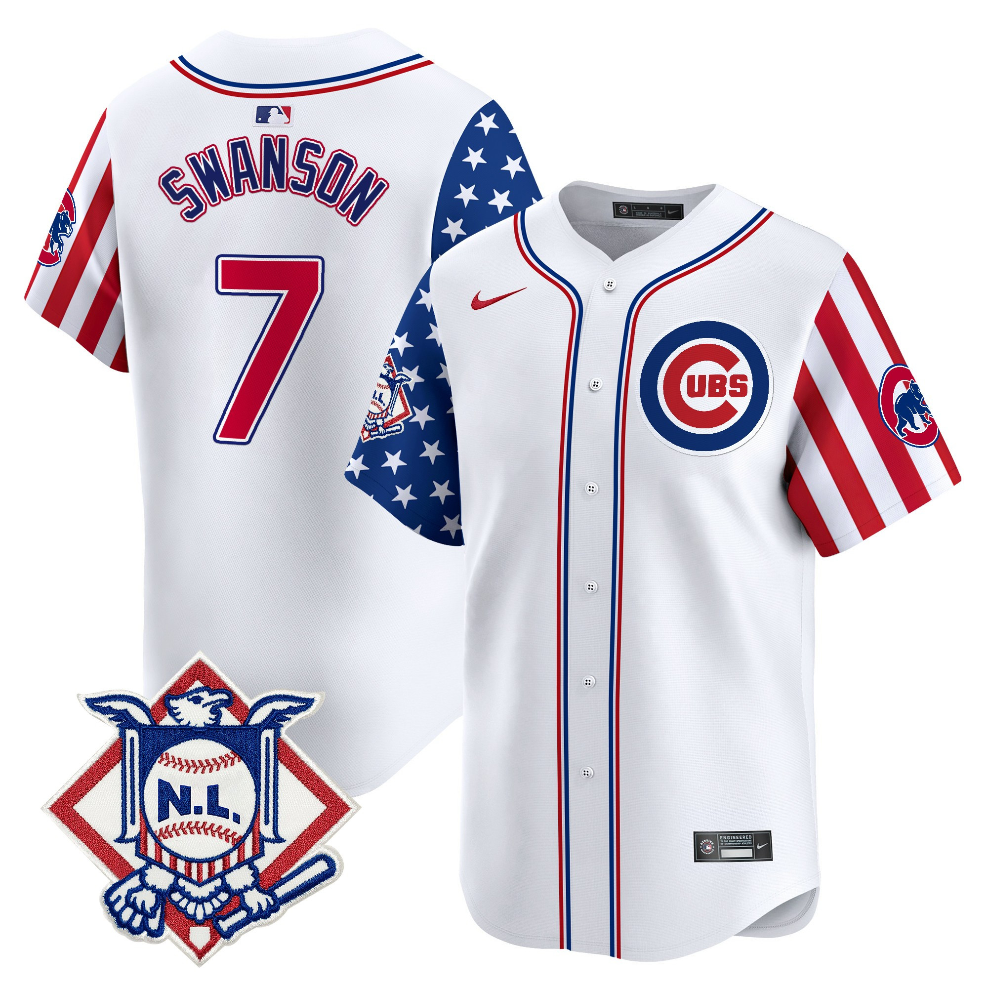 Men's Chicago Cubs 2025 Fourth of July Vapor Premier Limited Jersey V2 - All Stitched