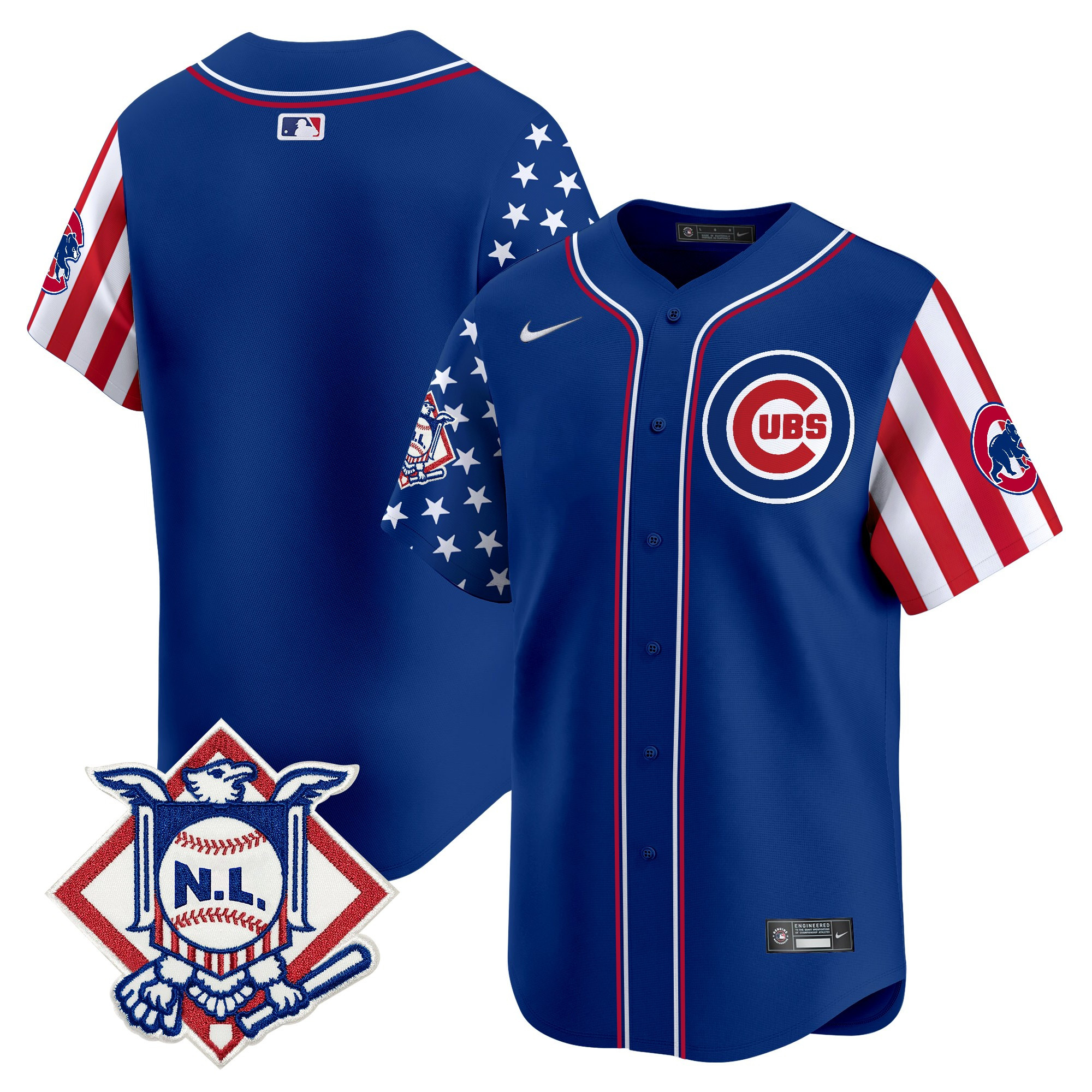 Men's Chicago Cubs 2025 Fourth of July Vapor Premier Limited Jersey V2 - All Stitched