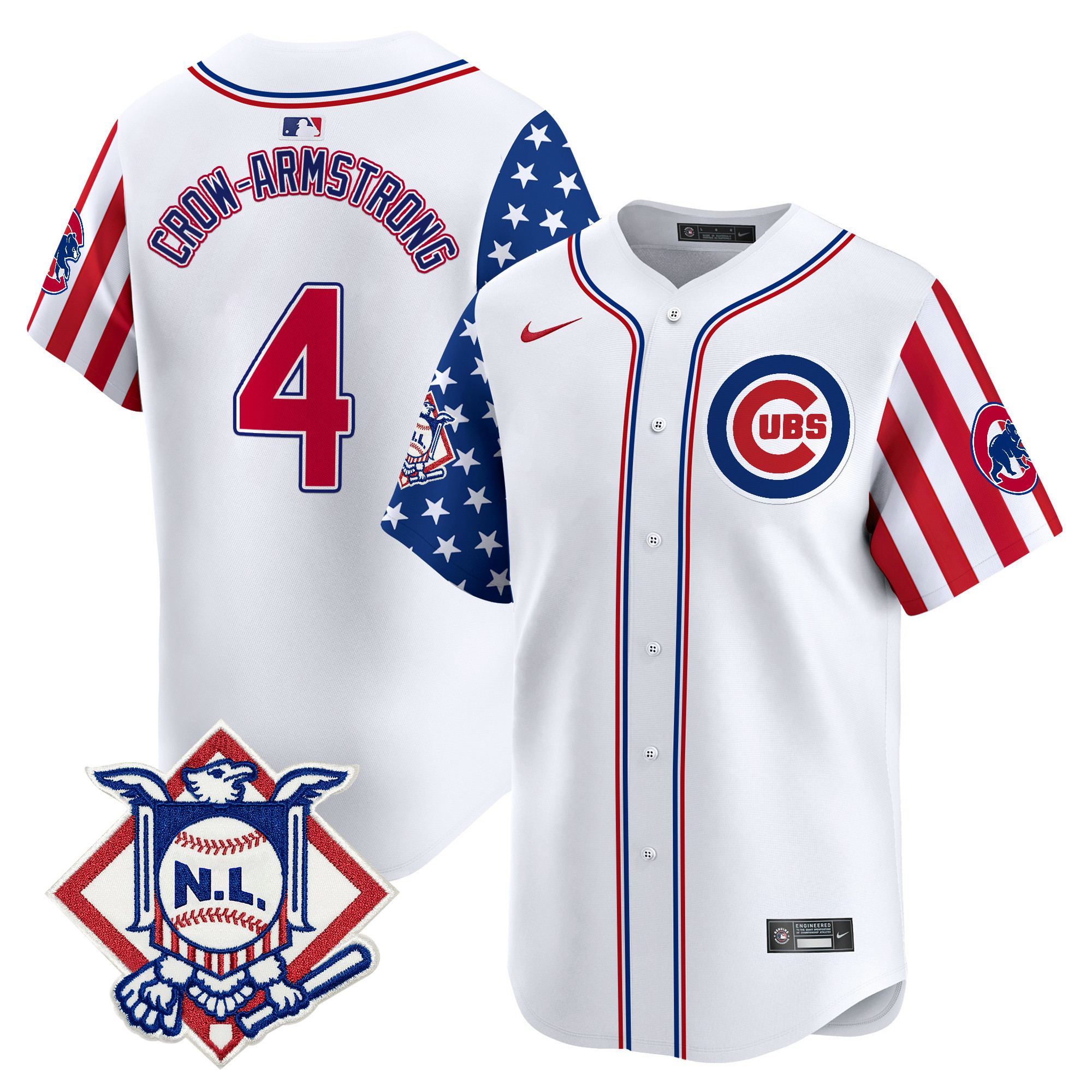 Men's Chicago Cubs 2025 Fourth of July Vapor Premier Limited Jersey V2 - All Stitched