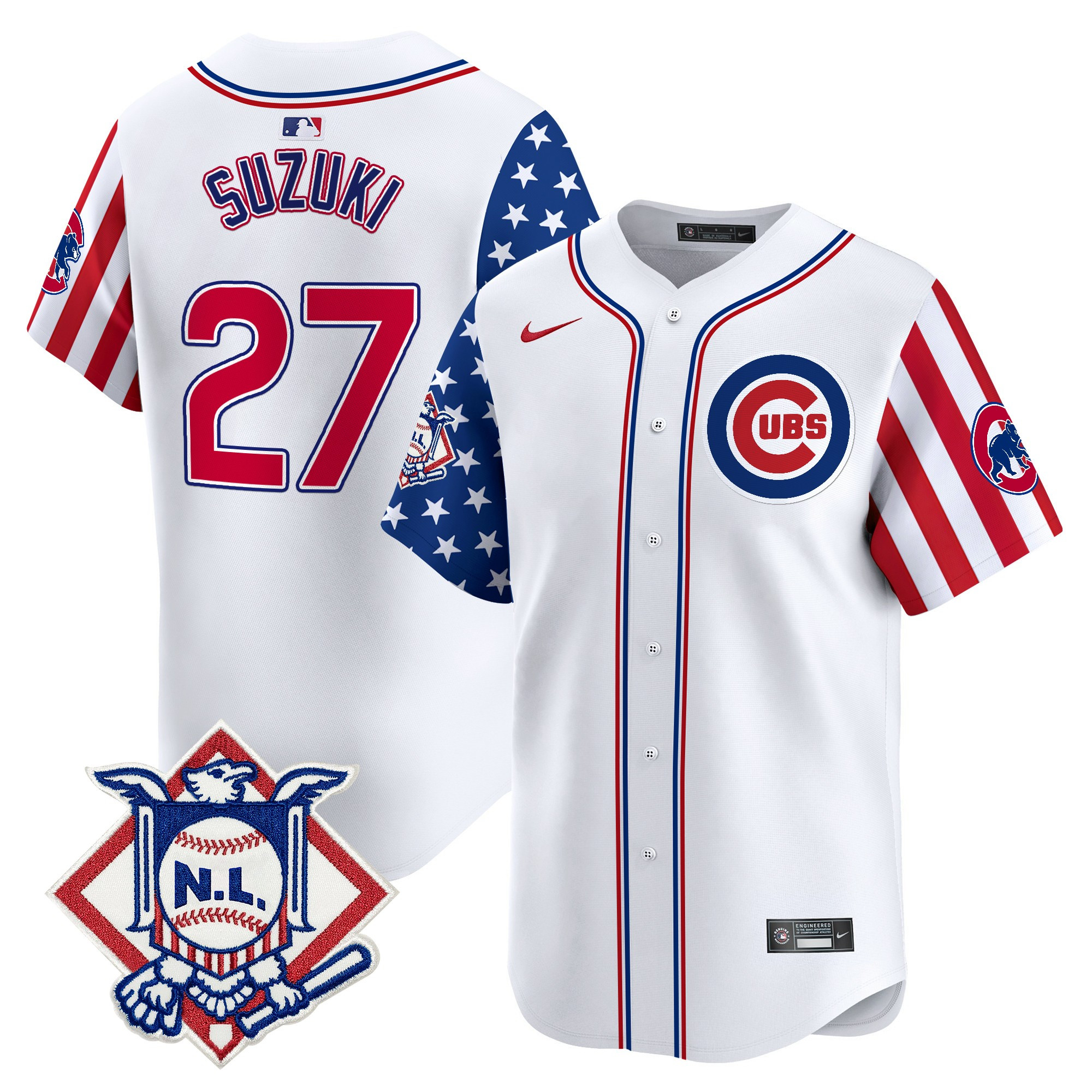 Men's Chicago Cubs 2025 Fourth of July Vapor Premier Limited Jersey V2 - All Stitched