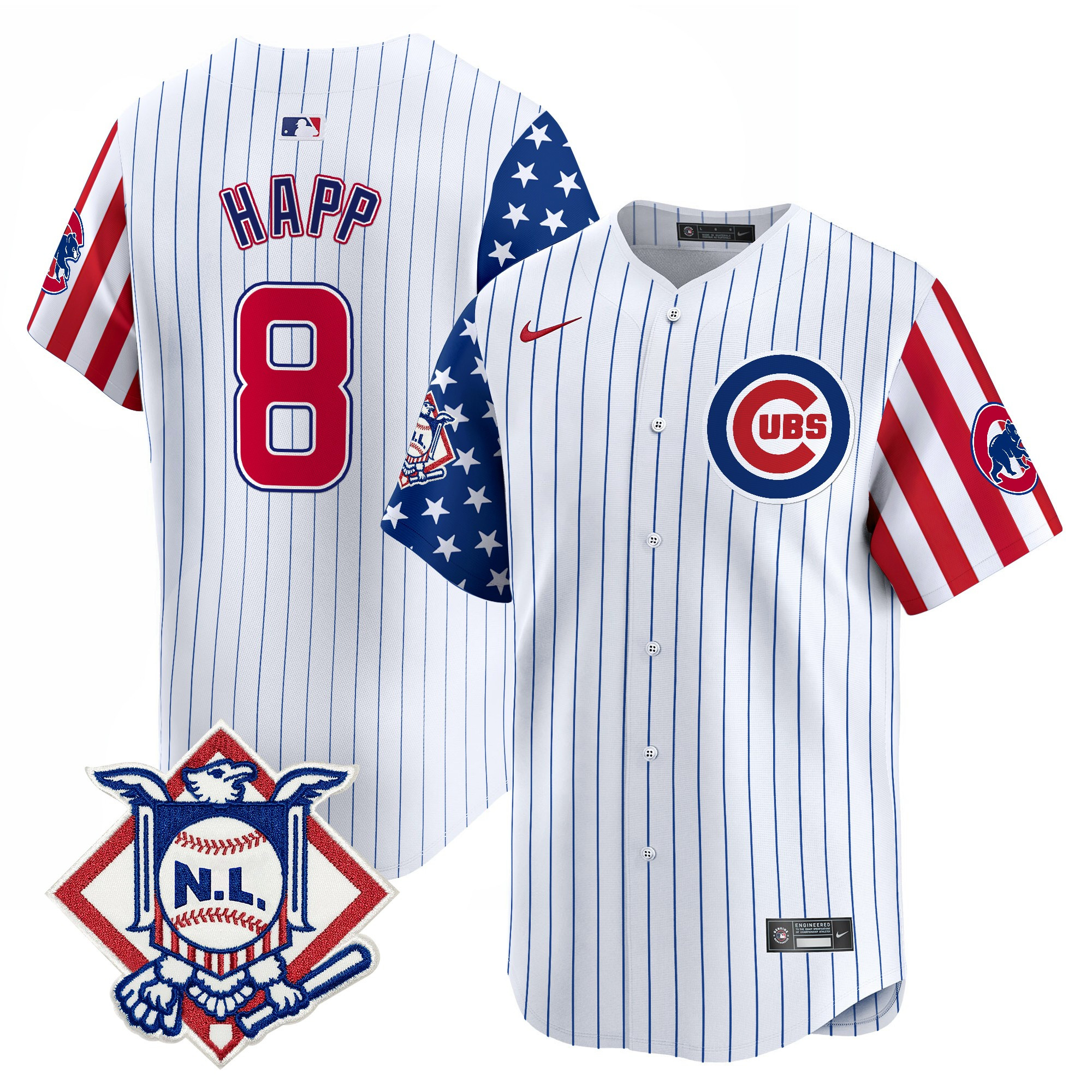 Men's Chicago Cubs 2025 Fourth of July Vapor Premier Limited Jersey V2 - All Stitched