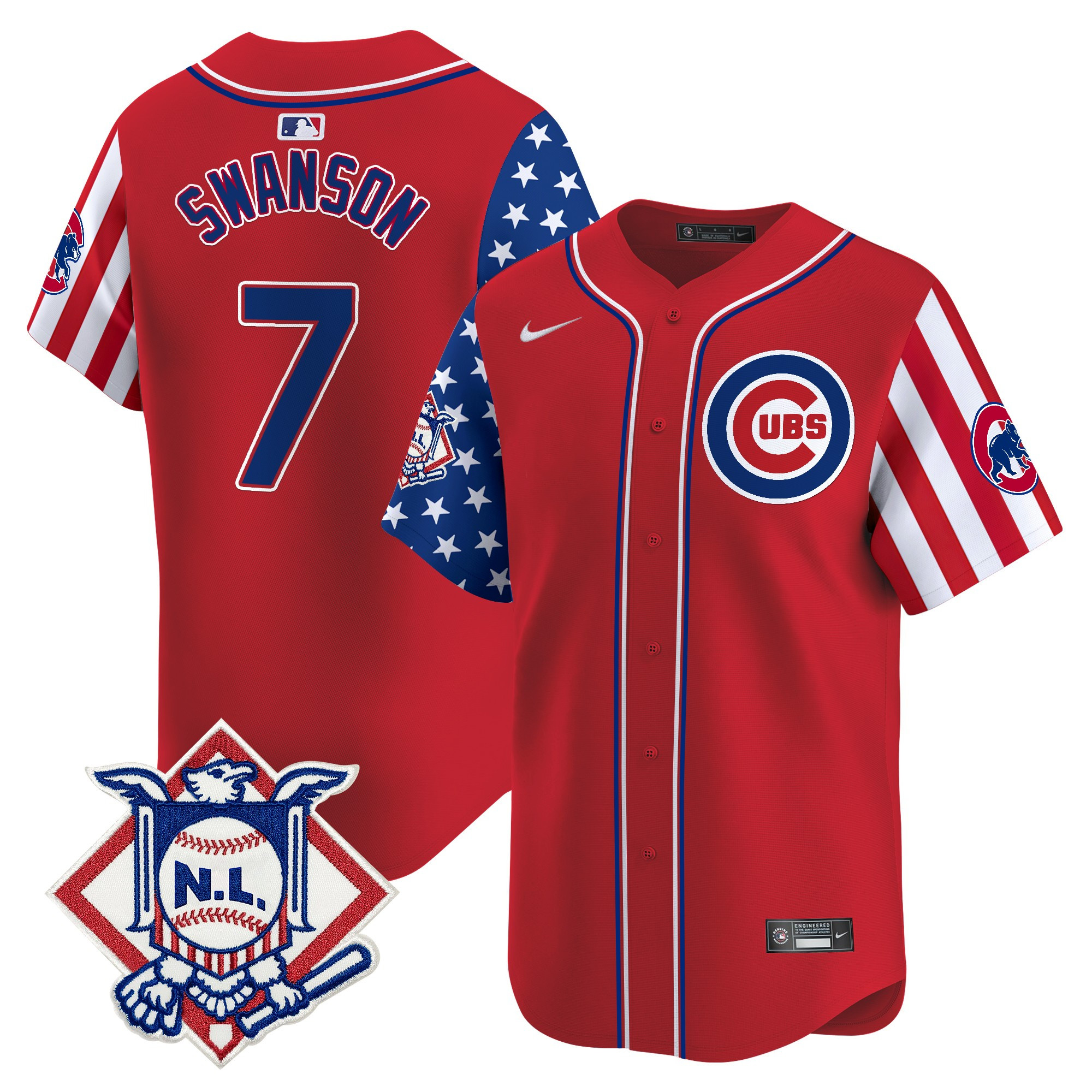 Men's Chicago Cubs 2025 Fourth of July Vapor Premier Limited Jersey V2 - All Stitched