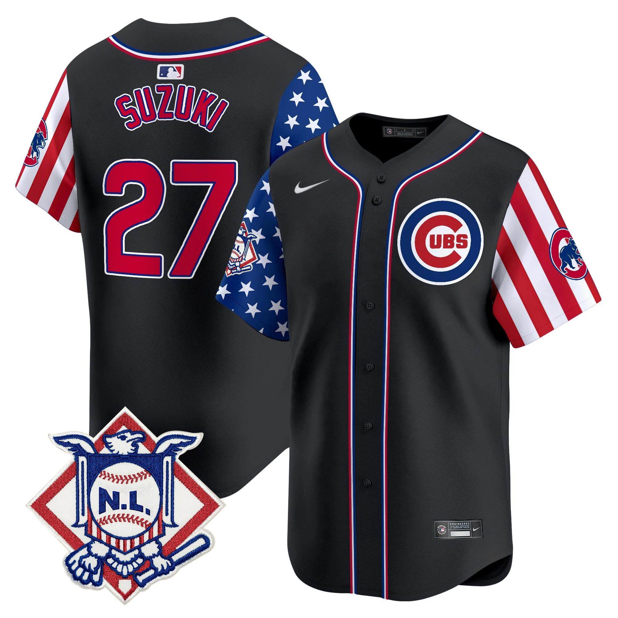 Men's Chicago Cubs 2025 Fourth of July Vapor Premier Limited Jersey V2 - All Stitched