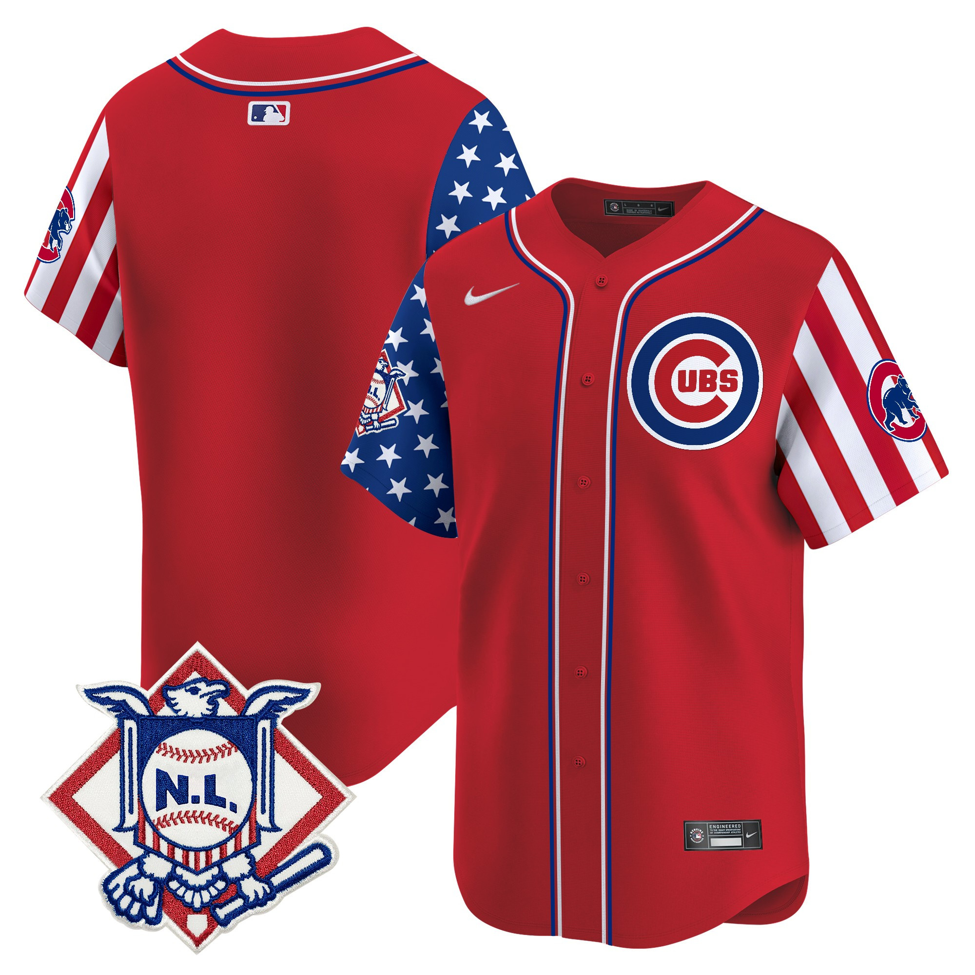 Men's Chicago Cubs 2025 Fourth of July Vapor Premier Limited Jersey V2 - All Stitched