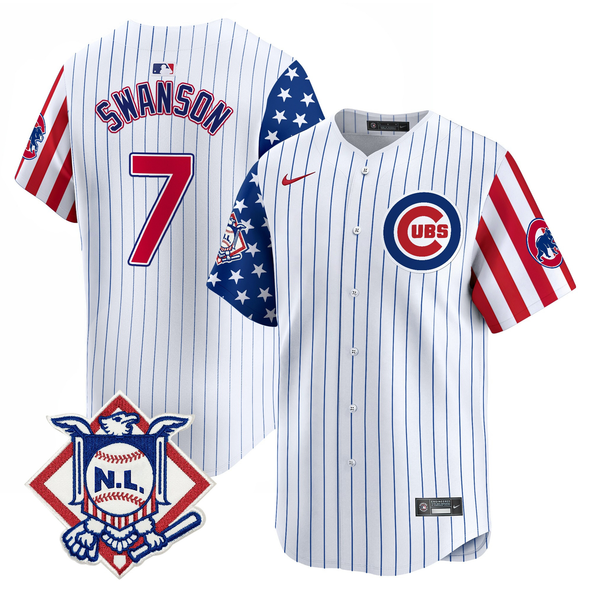Men's Chicago Cubs 2025 Fourth of July Vapor Premier Limited Jersey V2 - All Stitched