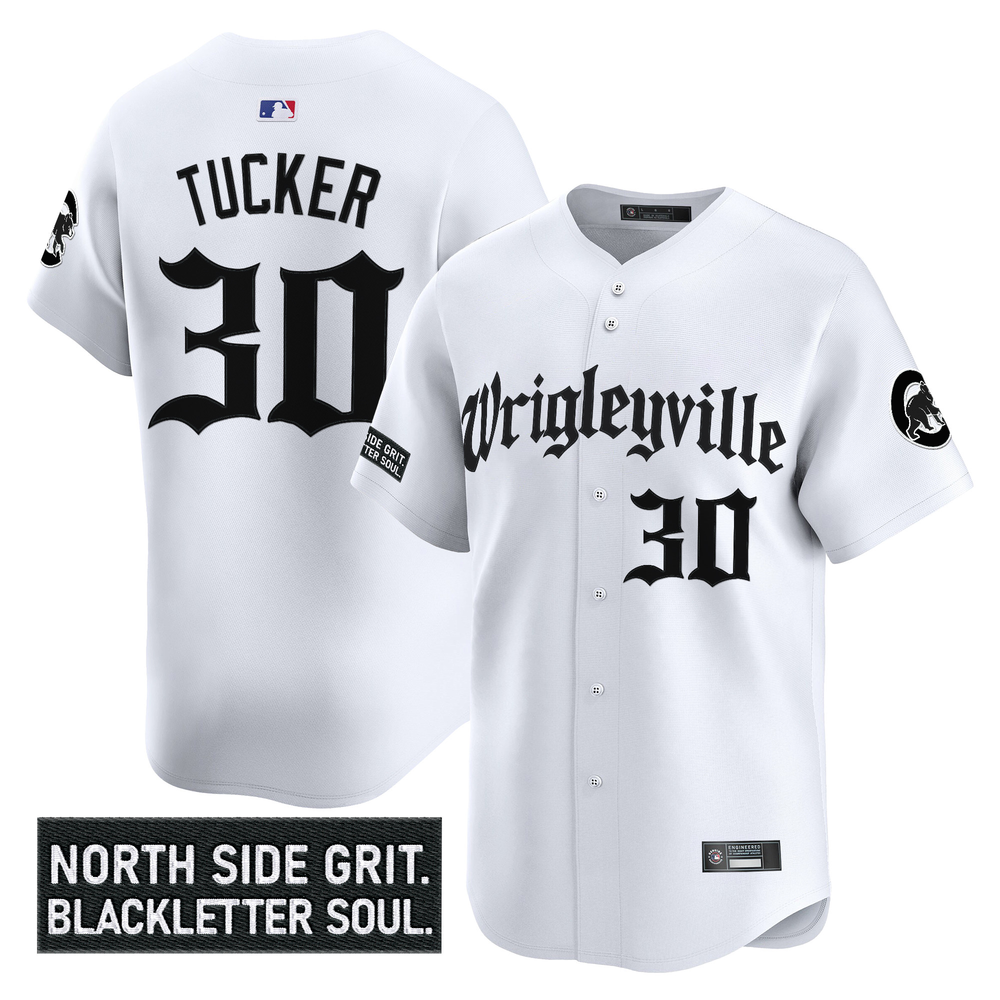 Men's Chicago Cubs 'Gothic North Side Edition' Vapor Premier Limited Jersey V2 - All Stitched