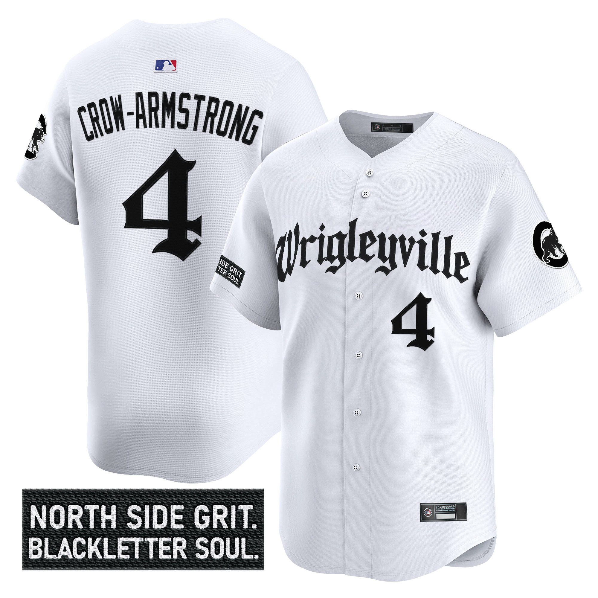 Men's Chicago Cubs 'Gothic North Side Edition' Vapor Premier Limited Jersey V2 - All Stitched