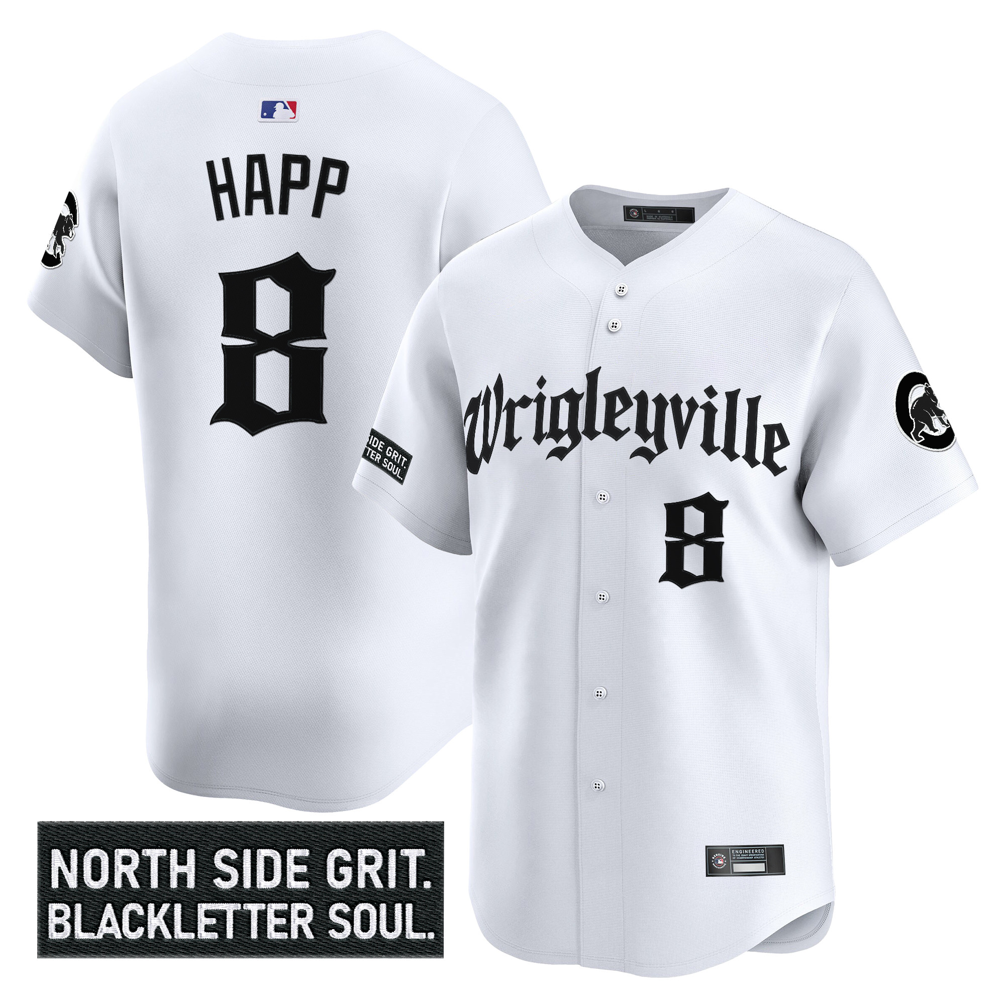 Men's Chicago Cubs 'Gothic North Side Edition' Vapor Premier Limited Jersey V2 - All Stitched