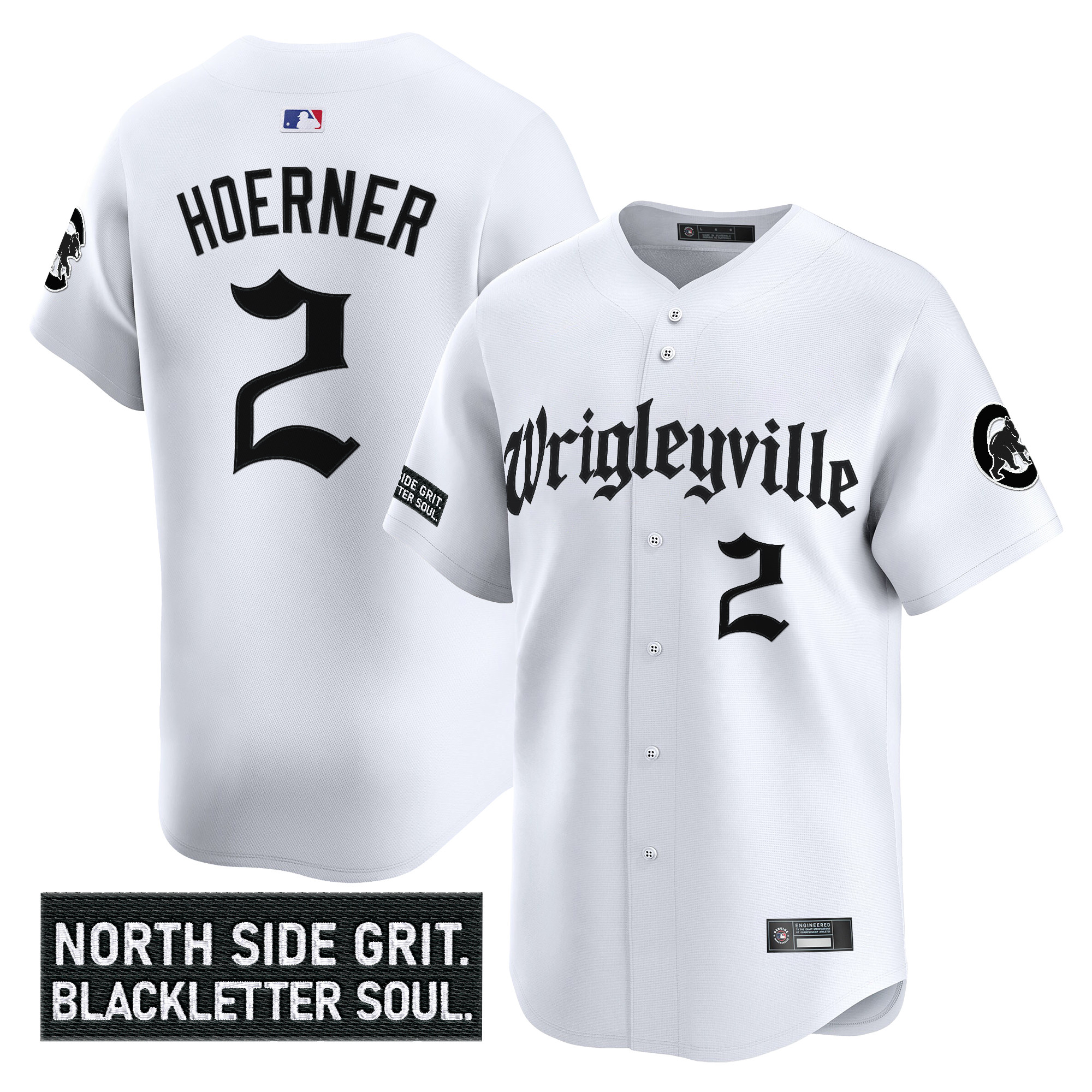 Men's Chicago Cubs 'Gothic North Side Edition' Vapor Premier Limited Jersey V2 - All Stitched