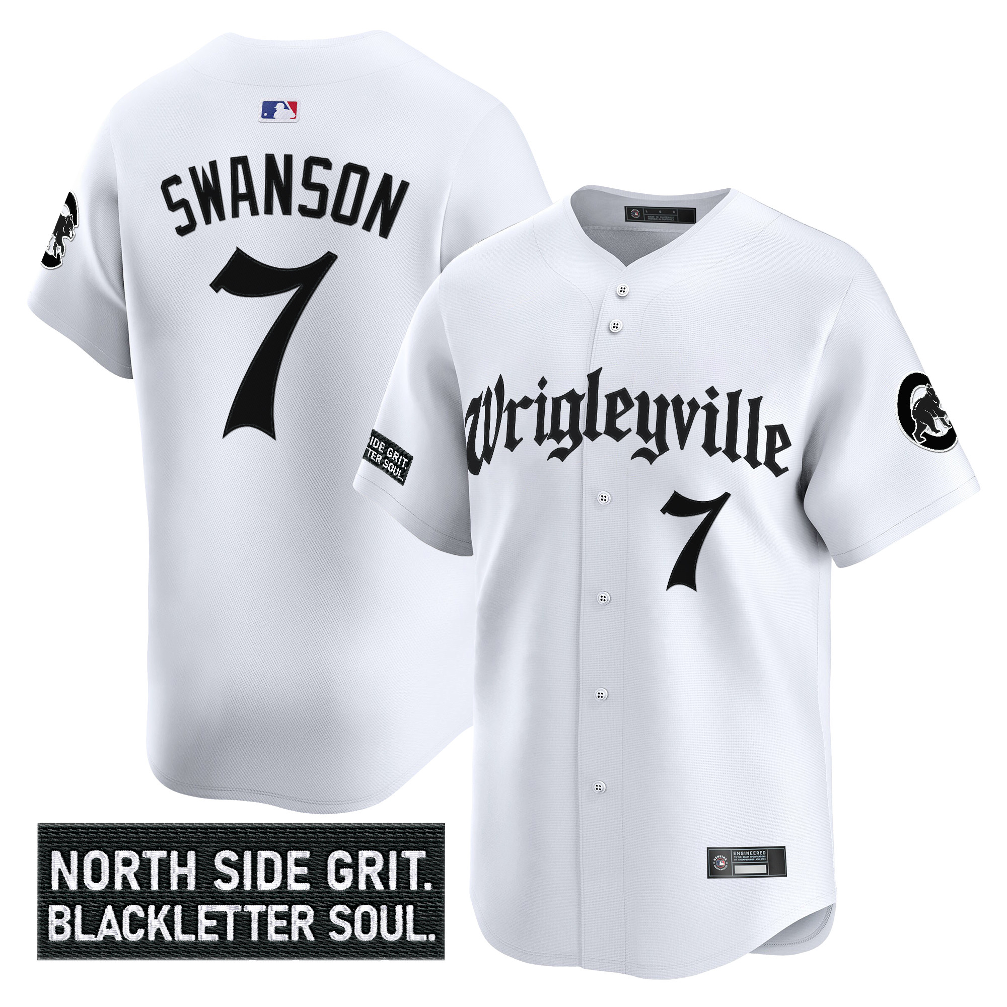 Men's Chicago Cubs 'Gothic North Side Edition' Vapor Premier Limited Jersey V2 - All Stitched
