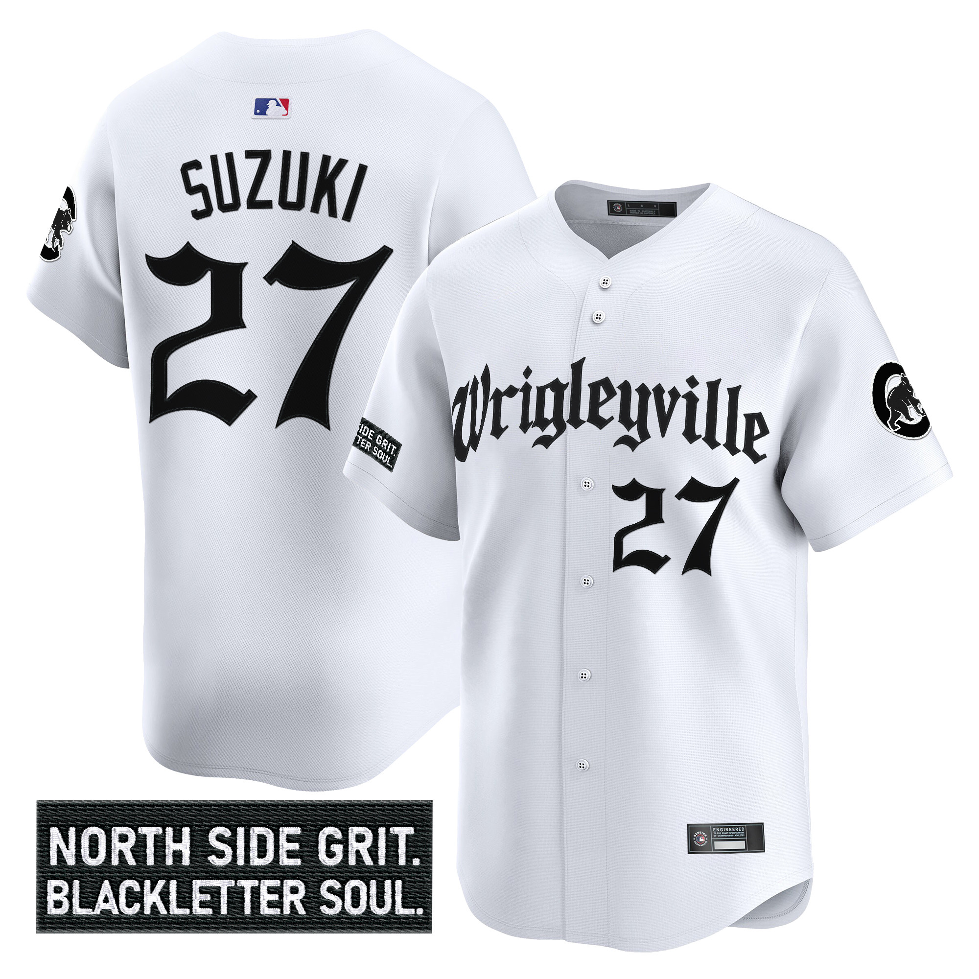 Men's Chicago Cubs 'Gothic North Side Edition' Vapor Premier Limited Jersey V2 - All Stitched