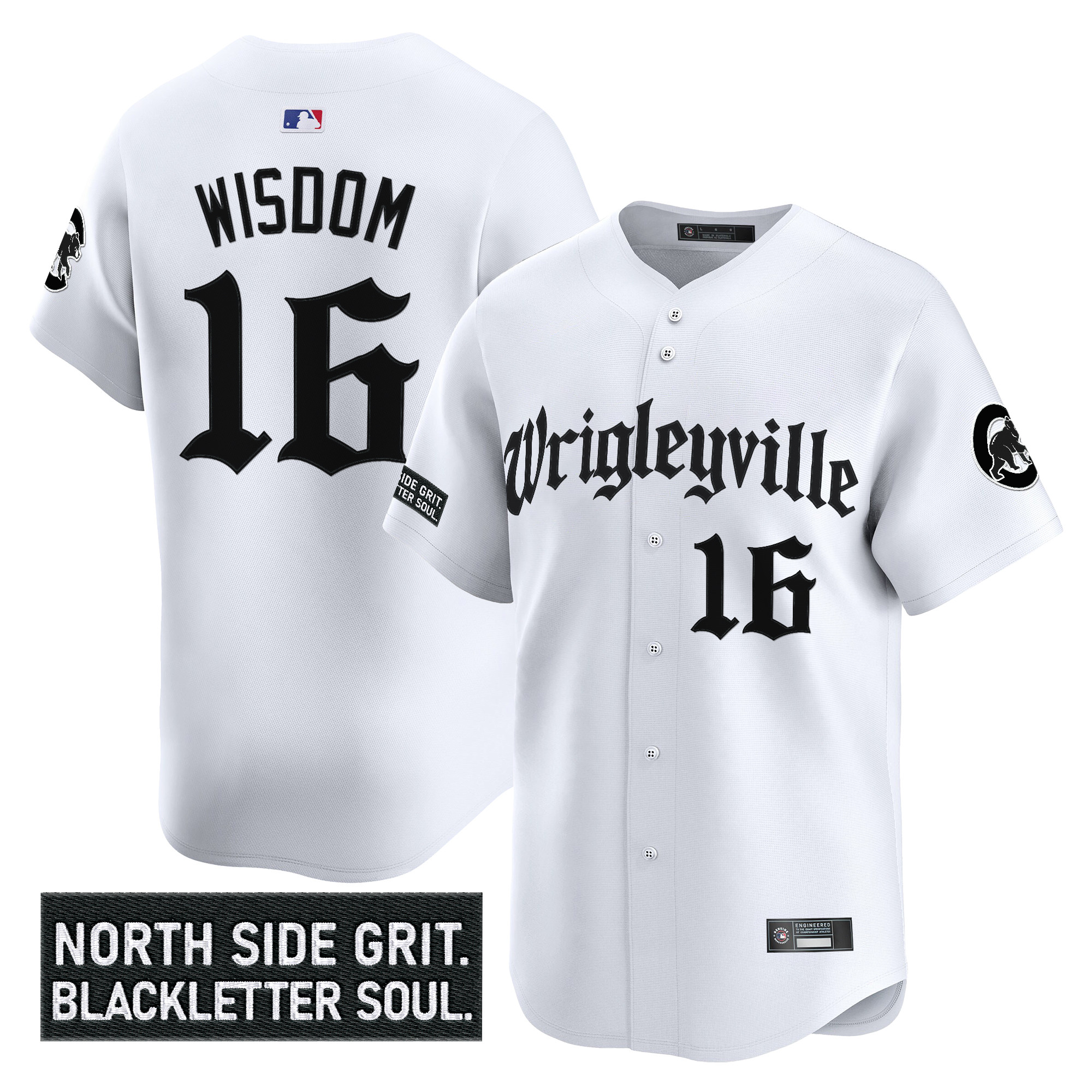 Men's Chicago Cubs 'Gothic North Side Edition' Vapor Premier Limited Jersey V2 - All Stitched