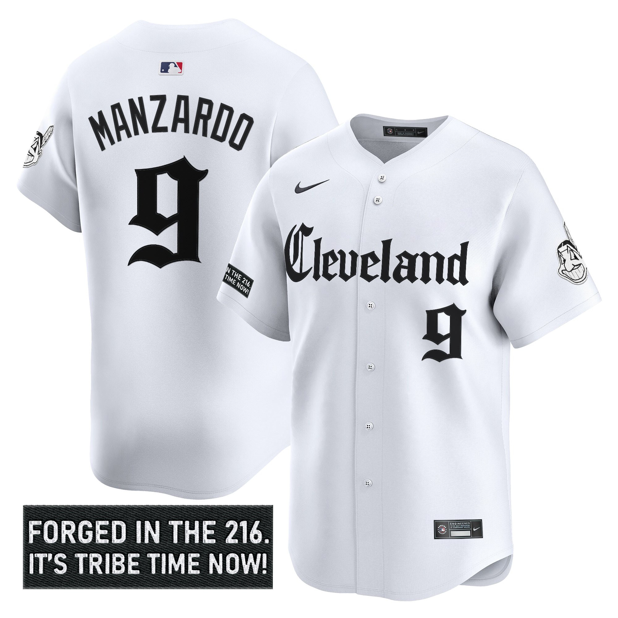 Men's Cleveland Indians 'Gothic Iron Edition' Vapor Premier Limited Jersey - All Stitched