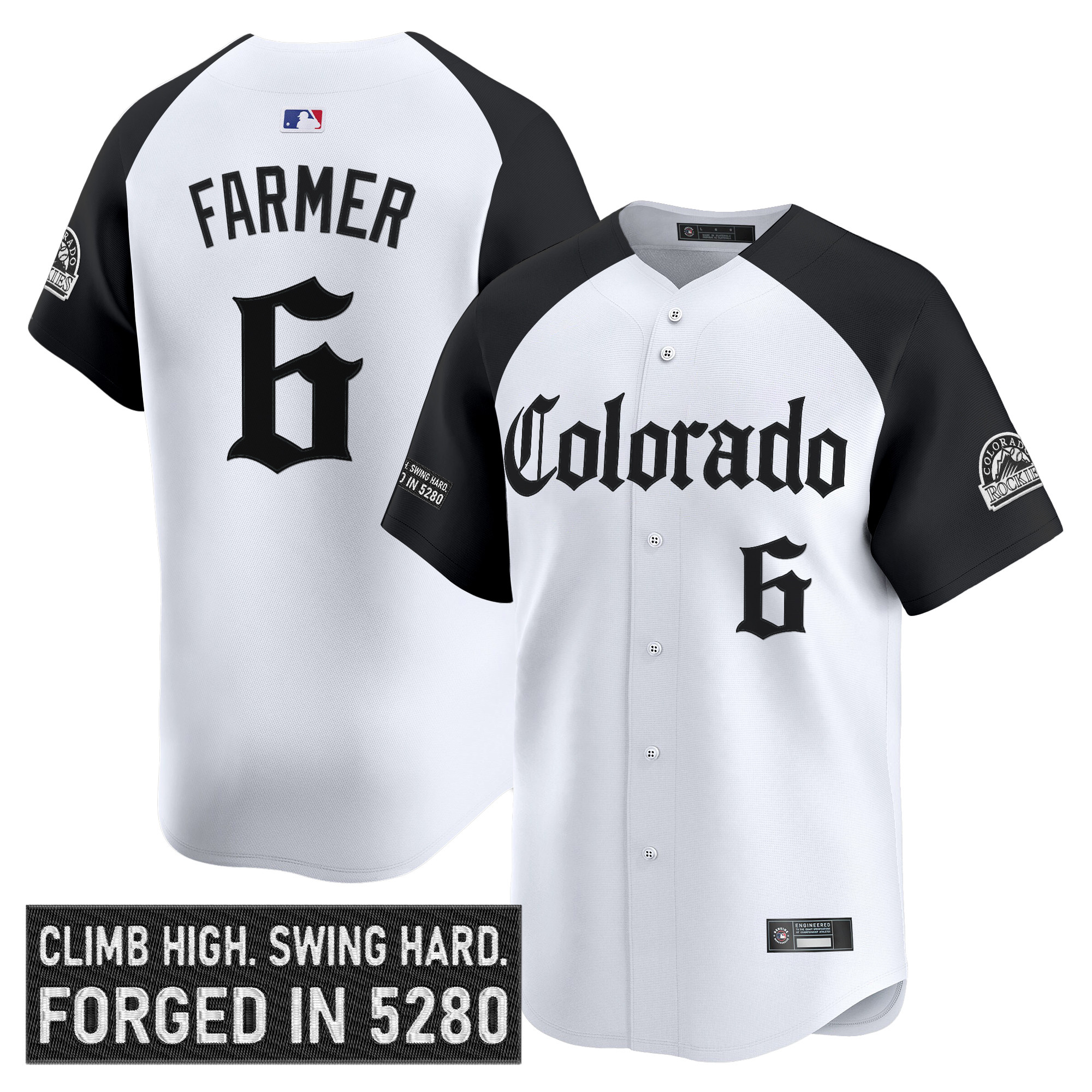 Men's Colorado Rockies 'Gothic Mile High Shadows Edition' Vapor Premier Limited Jersey - All Stitched