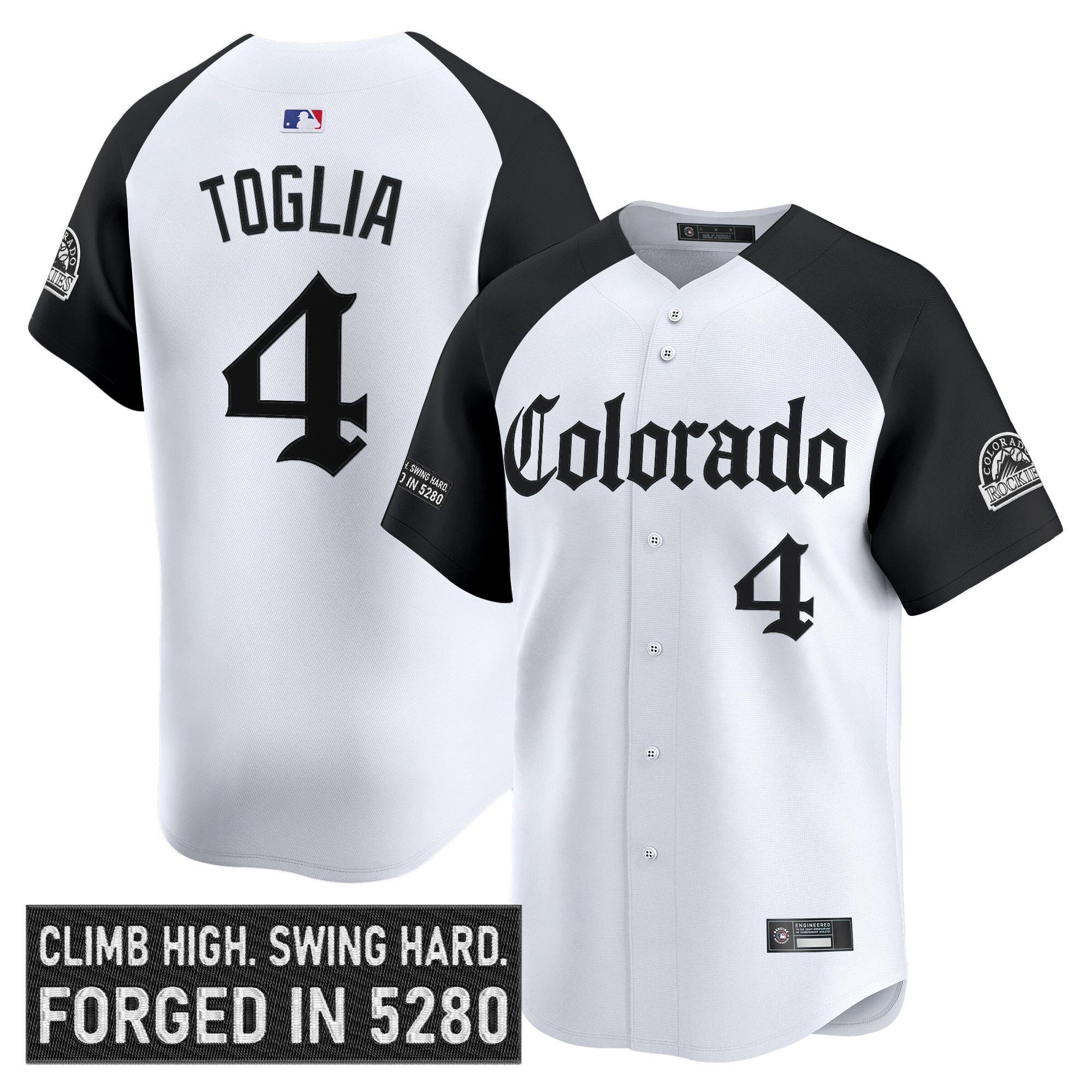 Men's Colorado Rockies 'Gothic Mile High Shadows Edition' Vapor Premier Limited Jersey - All Stitched