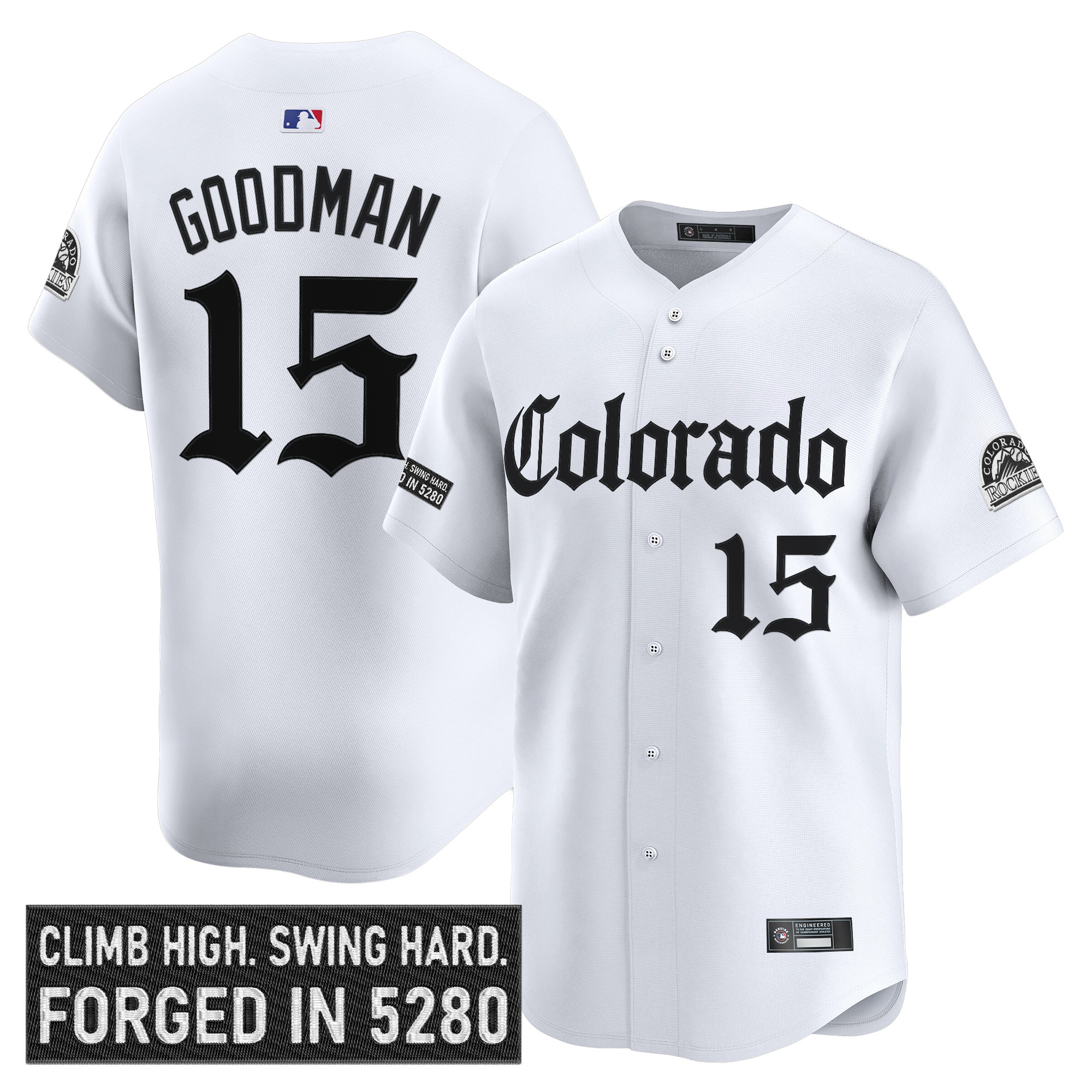 Men's Colorado Rockies 'Gothic Mile High Shadows Edition' Vapor Premier Limited Jersey - All Stitched