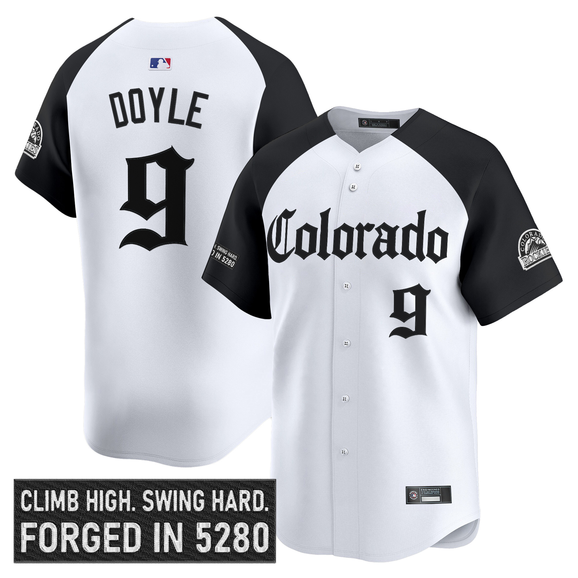 Men's Colorado Rockies 'Gothic Mile High Shadows Edition' Vapor Premier Limited Jersey - All Stitched