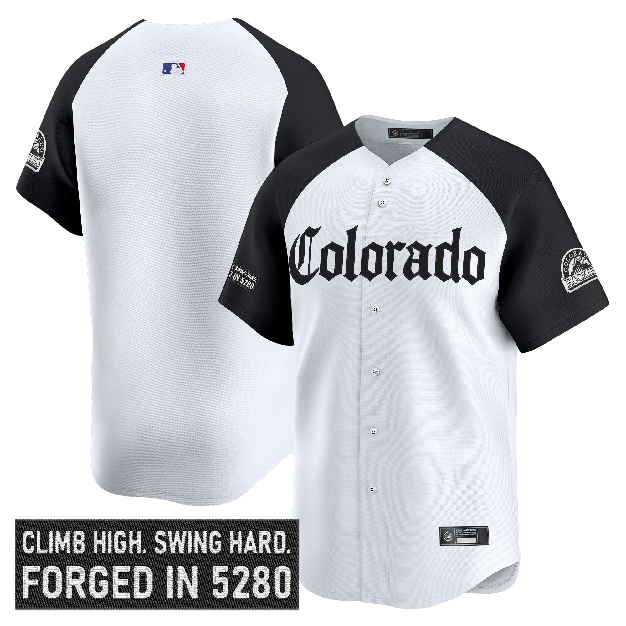 Men's Colorado Rockies 'Gothic Mile High Shadows Edition' Vapor Premier Limited Jersey - All Stitched
