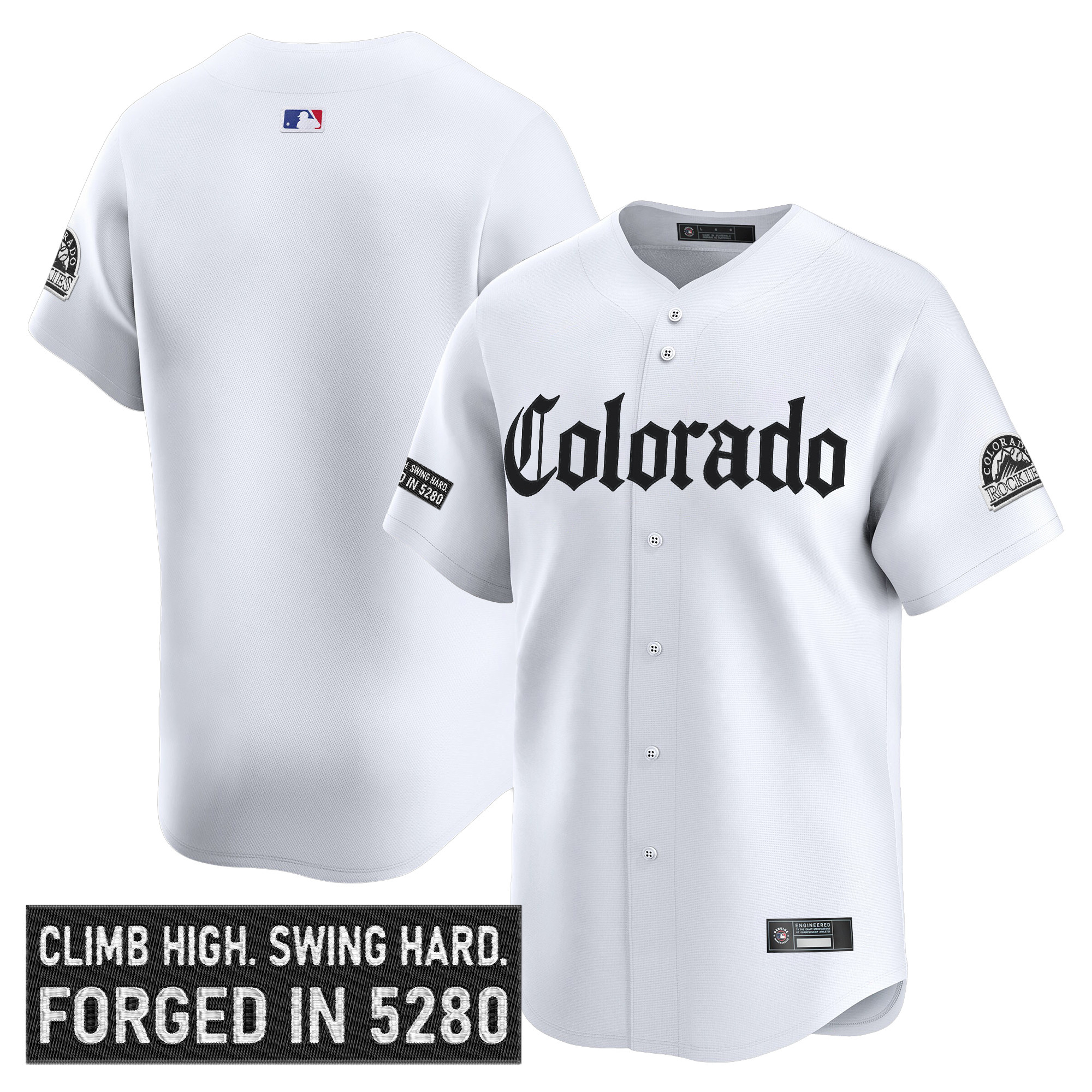 Men's Colorado Rockies 'Gothic Mile High Shadows Edition' Vapor Premier Limited Jersey - All Stitched