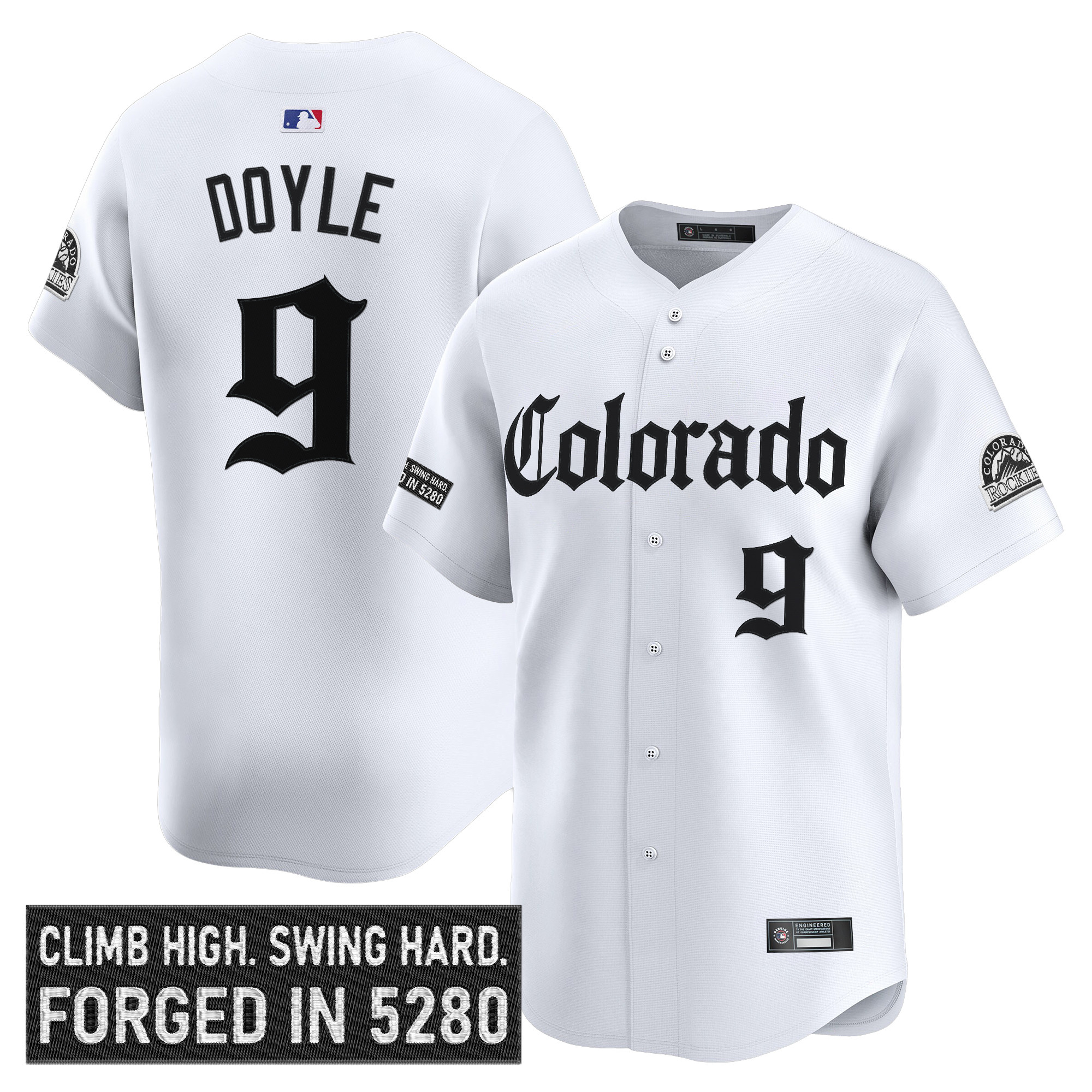 Men's Colorado Rockies 'Gothic Mile High Shadows Edition' Vapor Premier Limited Jersey - All Stitched
