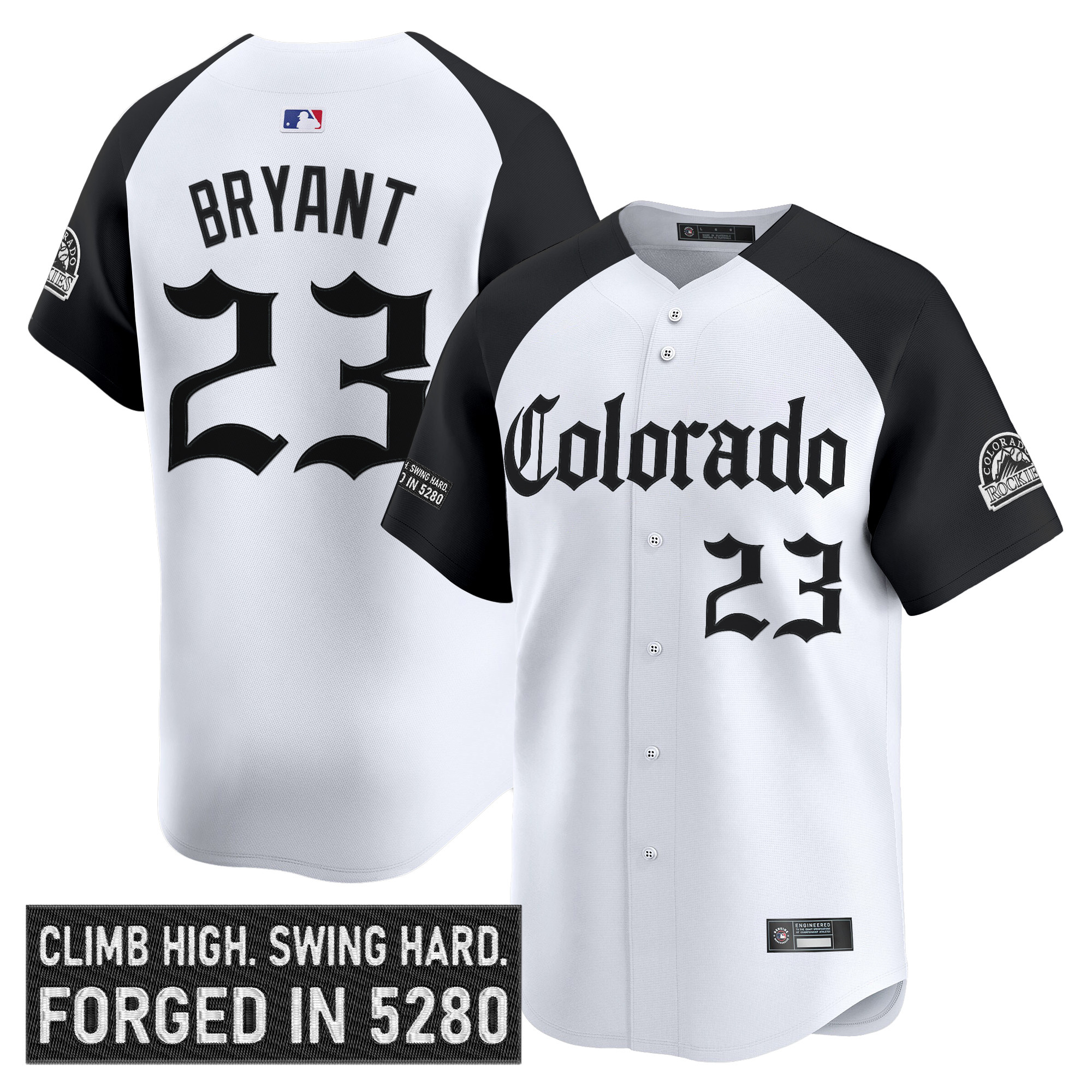 Men's Colorado Rockies 'Gothic Mile High Shadows Edition' Vapor Premier Limited Jersey - All Stitched