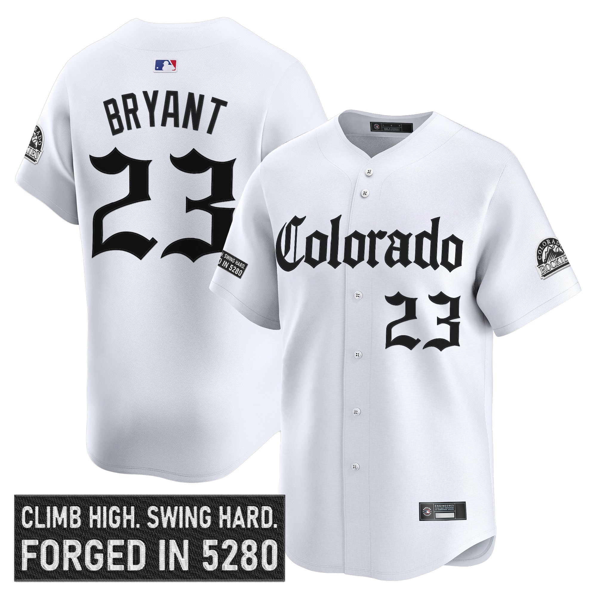 Men's Colorado Rockies 'Gothic Mile High Shadows Edition' Vapor Premier Limited Jersey - All Stitched