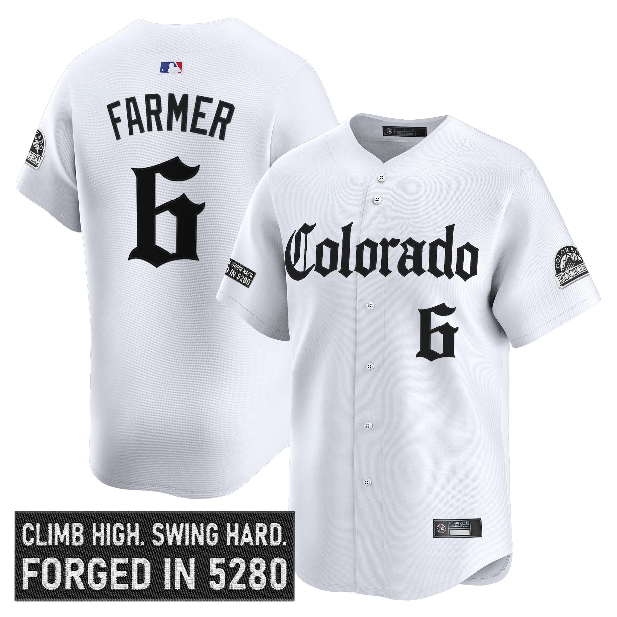 Men's Colorado Rockies 'Gothic Mile High Shadows Edition' Vapor Premier Limited Jersey - All Stitched