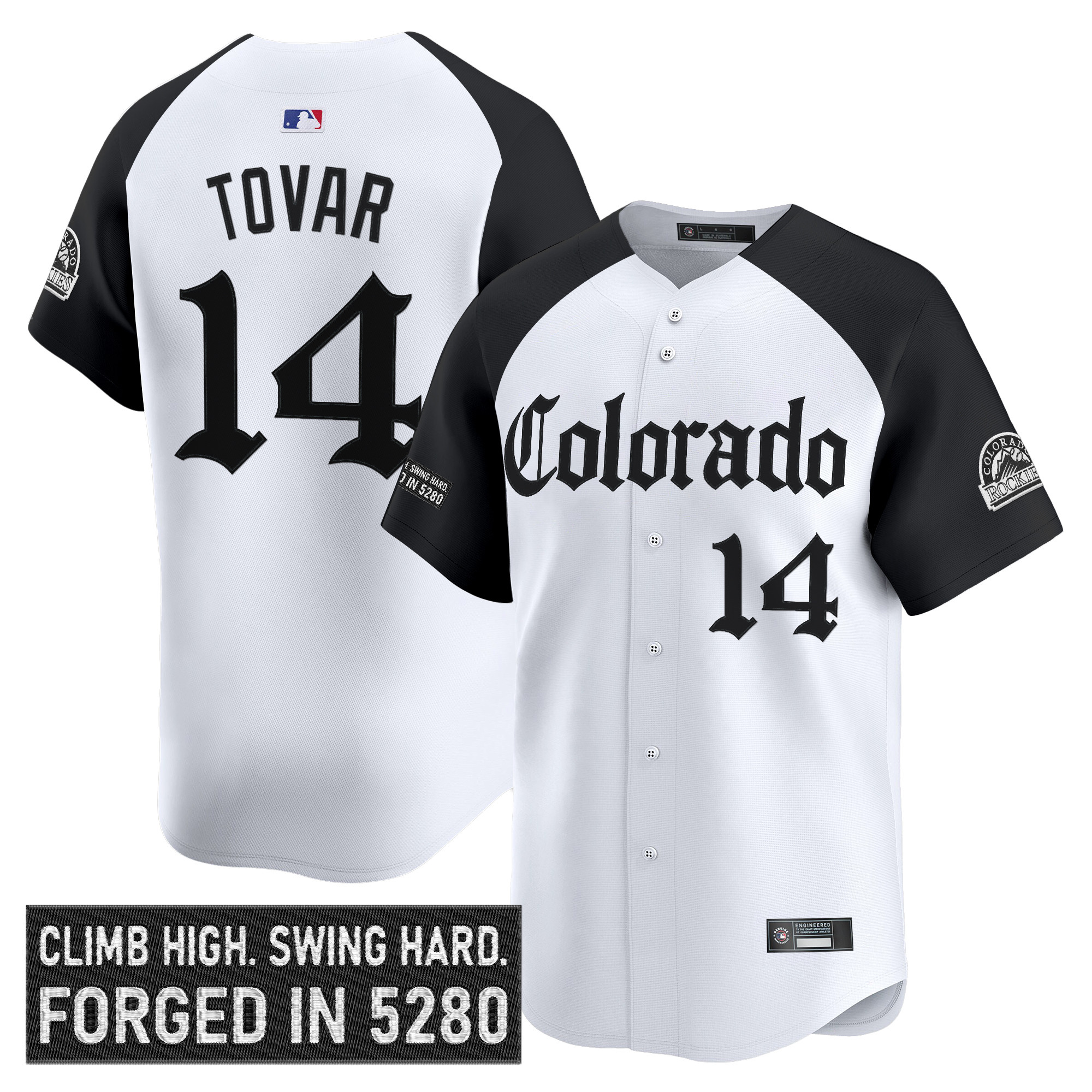 Men's Colorado Rockies 'Gothic Mile High Shadows Edition' Vapor Premier Limited Jersey - All Stitched