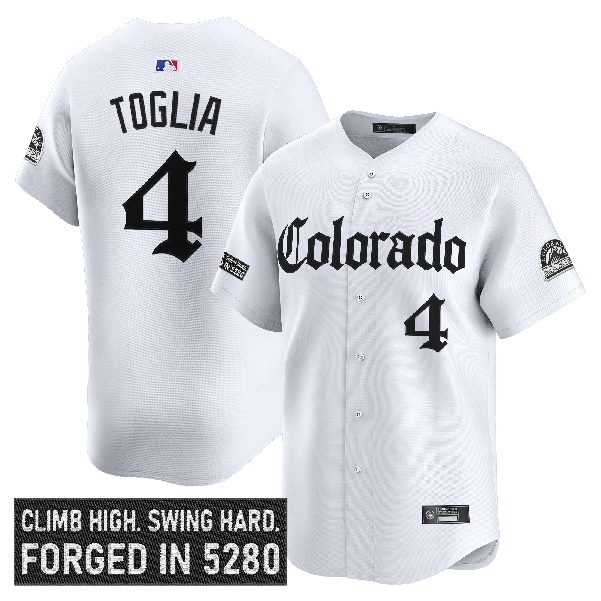Men's Colorado Rockies 'Gothic Mile High Shadows Edition' Vapor Premier Limited Jersey - All Stitched