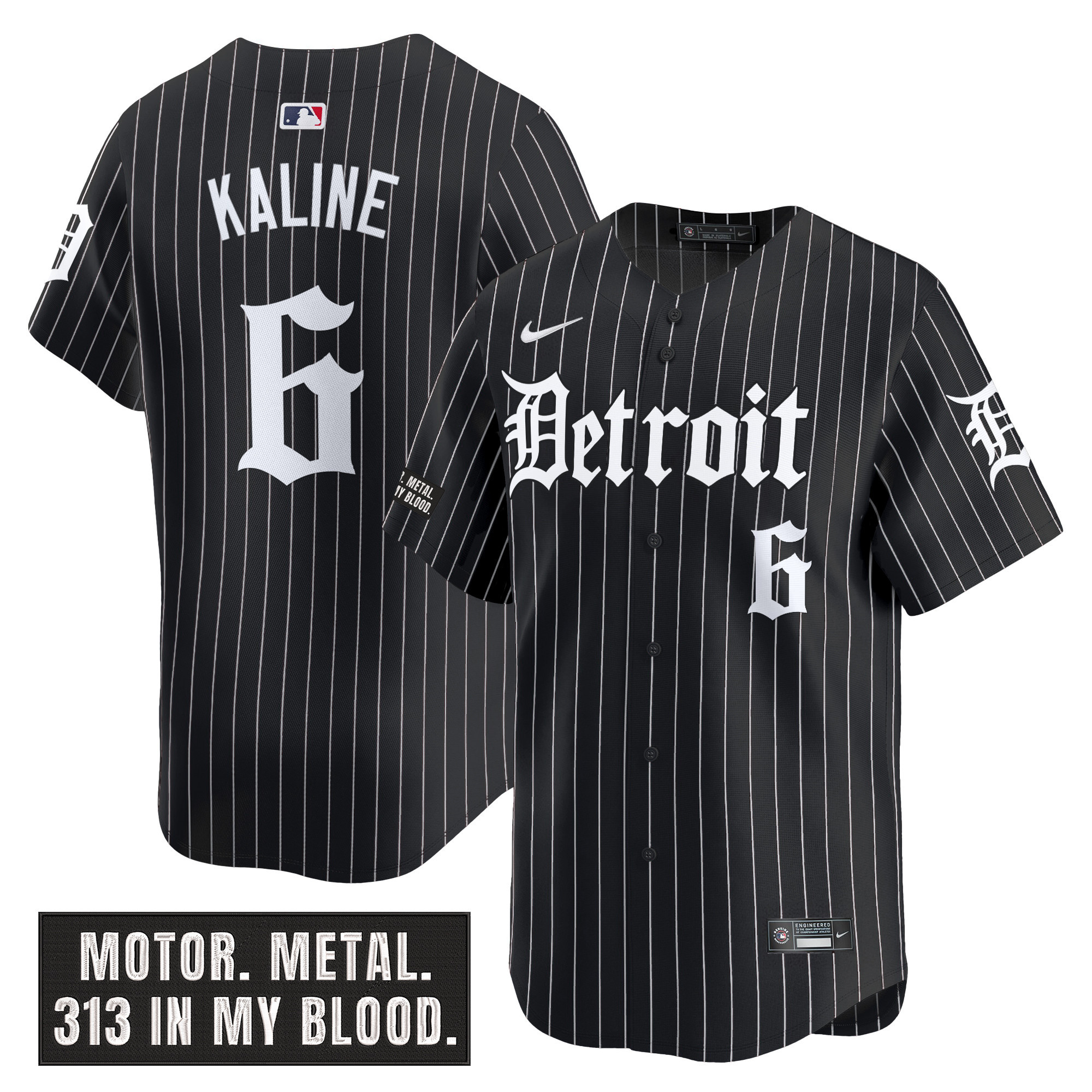 Men's Detroit Tigers 'Motor Gothic Edition' Vapor Premier Limited Jersey - All Stitched