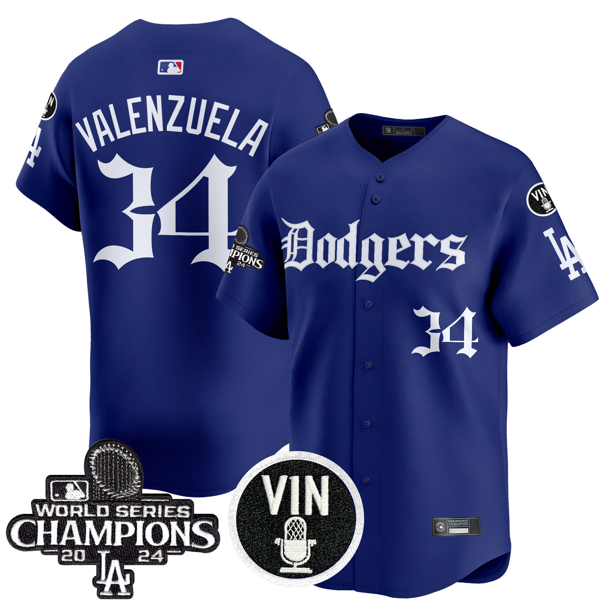 Men's Dodgers 2025 LA Gothic Style Vapor Premier Limited Jersey V2 - All Stitched