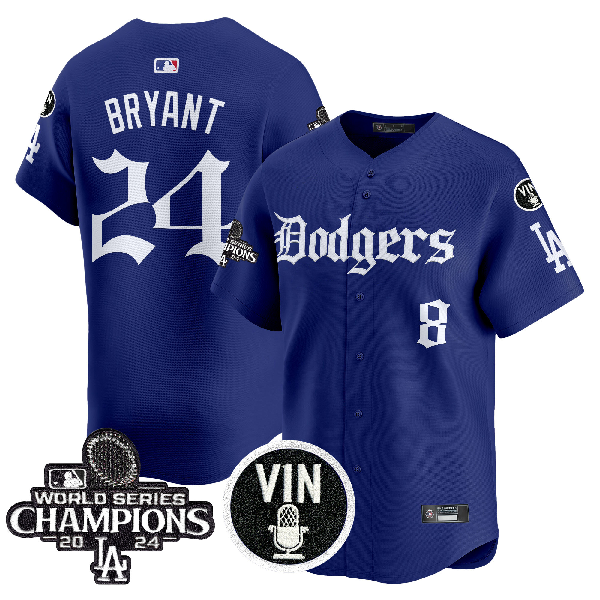 Men's Dodgers 2025 LA Gothic Style Vapor Premier Limited Jersey V2 - All Stitched
