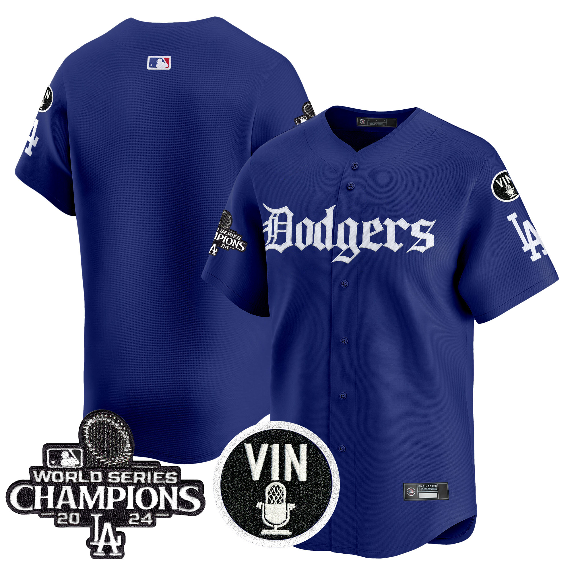 Men's Dodgers 2025 LA Gothic Style Vapor Premier Limited Jersey V2 - All Stitched