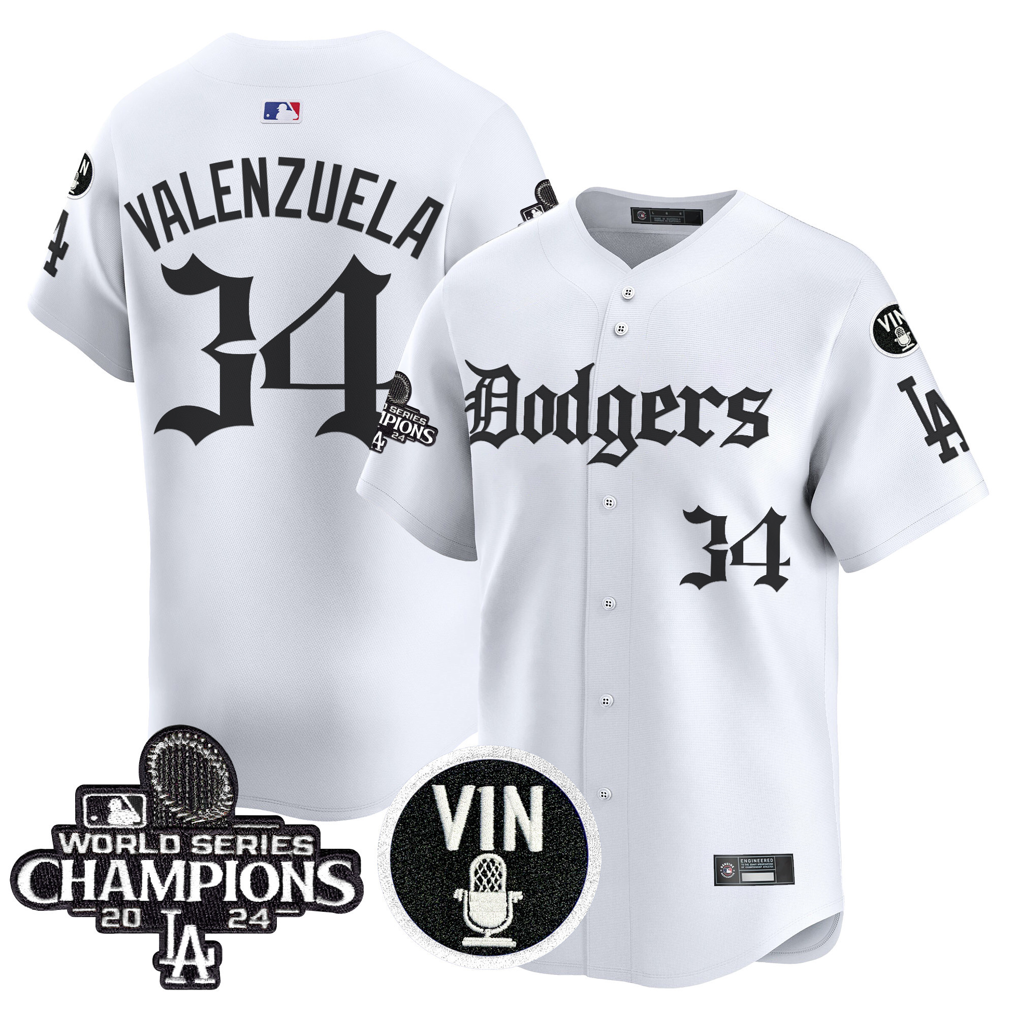 Men's Dodgers 2025 LA Gothic Style Vapor Premier Limited Jersey V2 - All Stitched