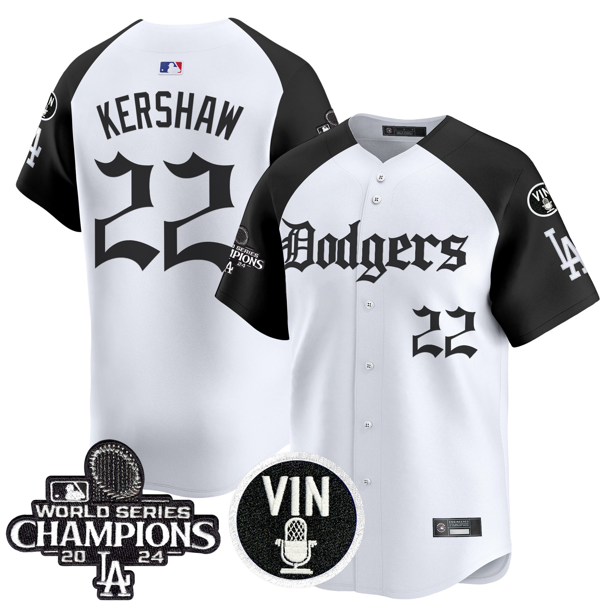 Men's Dodgers 2025 LA Gothic Style Vapor Premier Limited Jersey V2 - All Stitched