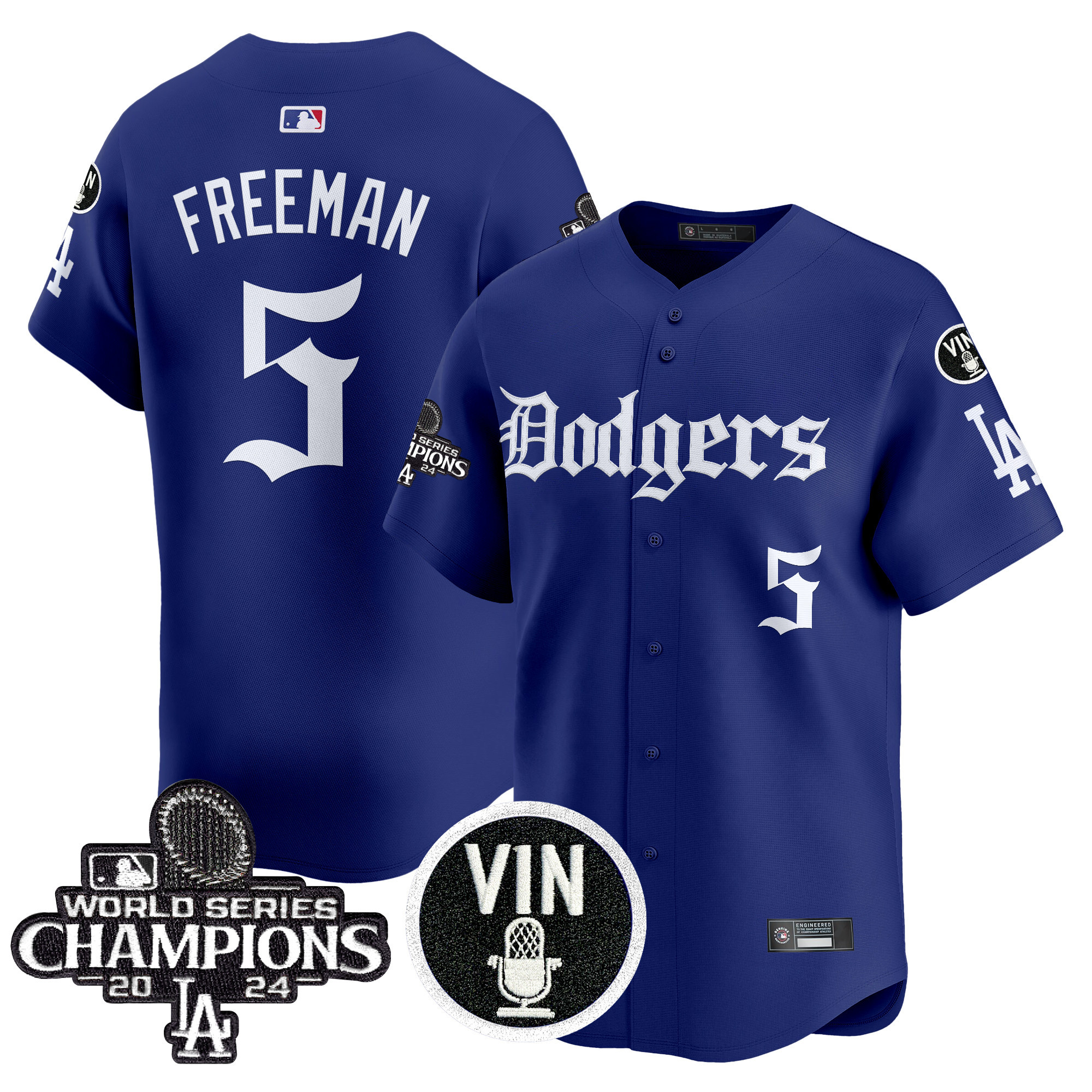 Men's Dodgers 2025 LA Gothic Style Vapor Premier Limited Jersey V2 - All Stitched