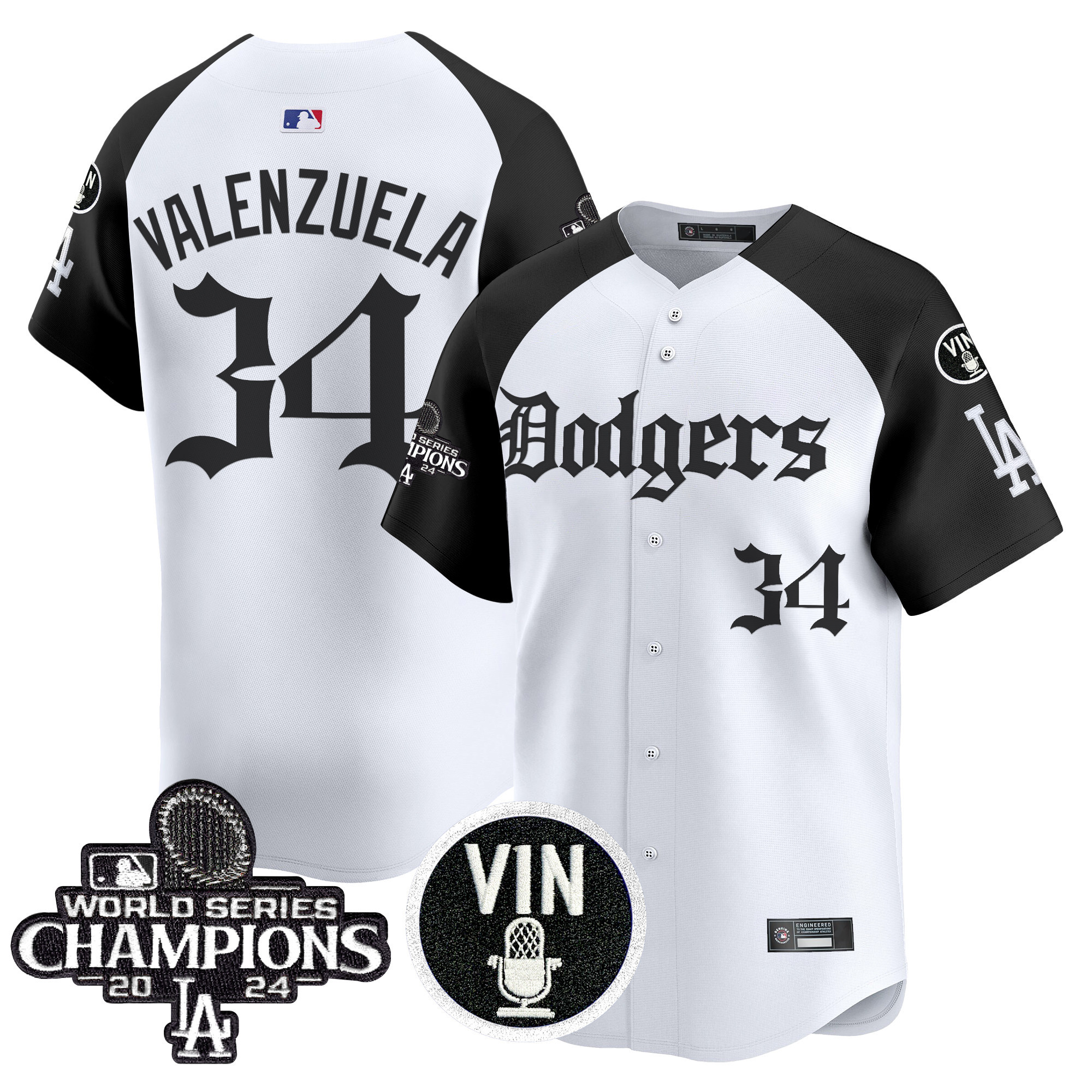 Men's Dodgers 2025 LA Gothic Style Vapor Premier Limited Jersey V2 - All Stitched