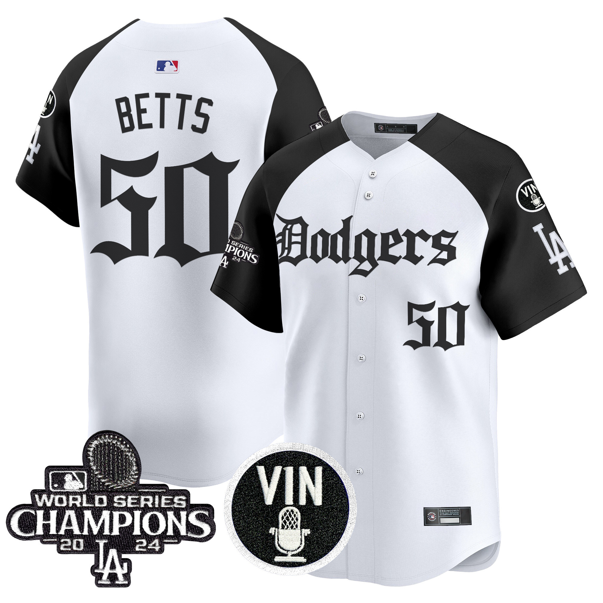 Men's Dodgers 2025 LA Gothic Style Vapor Premier Limited Jersey V2 - All Stitched