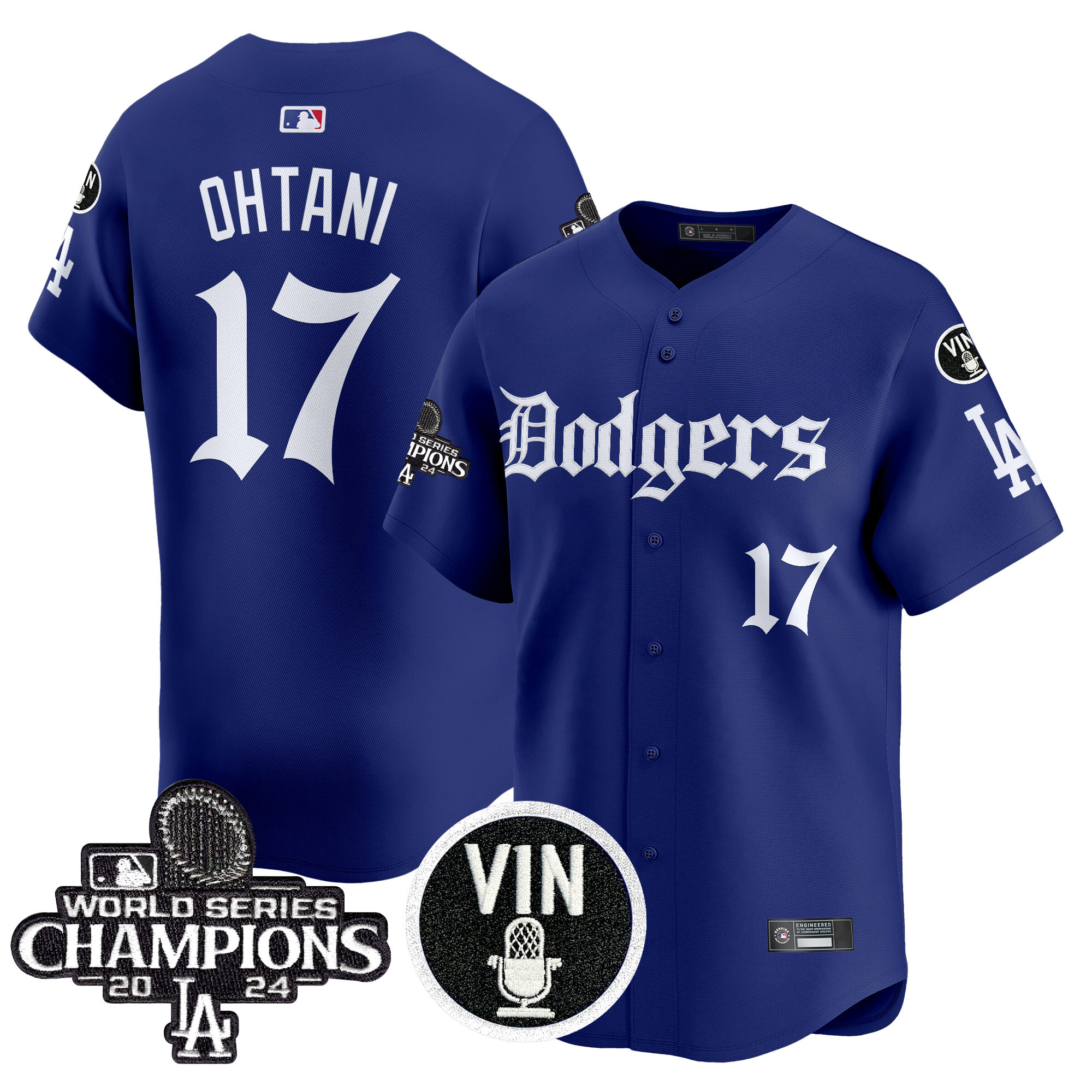 Men's Dodgers 2025 LA Gothic Style Vapor Premier Limited Jersey V2 - All Stitched