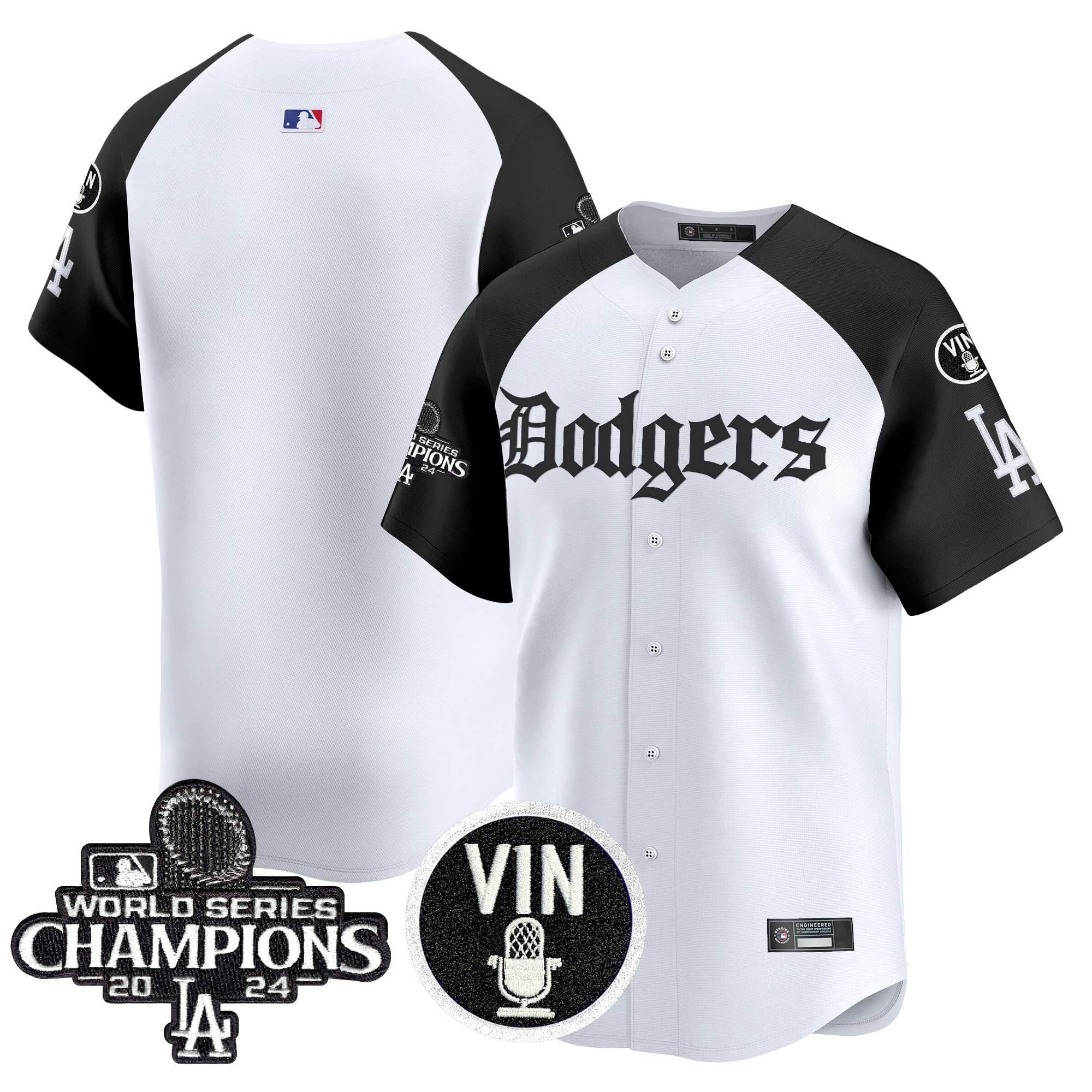 Men's Dodgers 2025 LA Gothic Style Vapor Premier Limited Jersey V2 - All Stitched