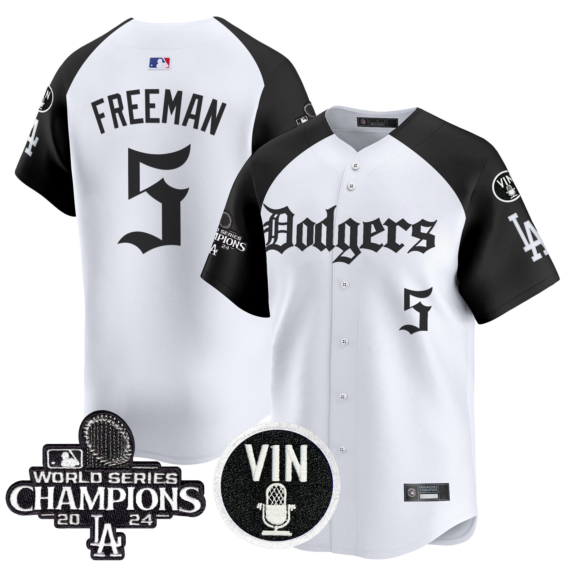 Men's Dodgers 2025 LA Gothic Style Vapor Premier Limited Jersey V2 - All Stitched