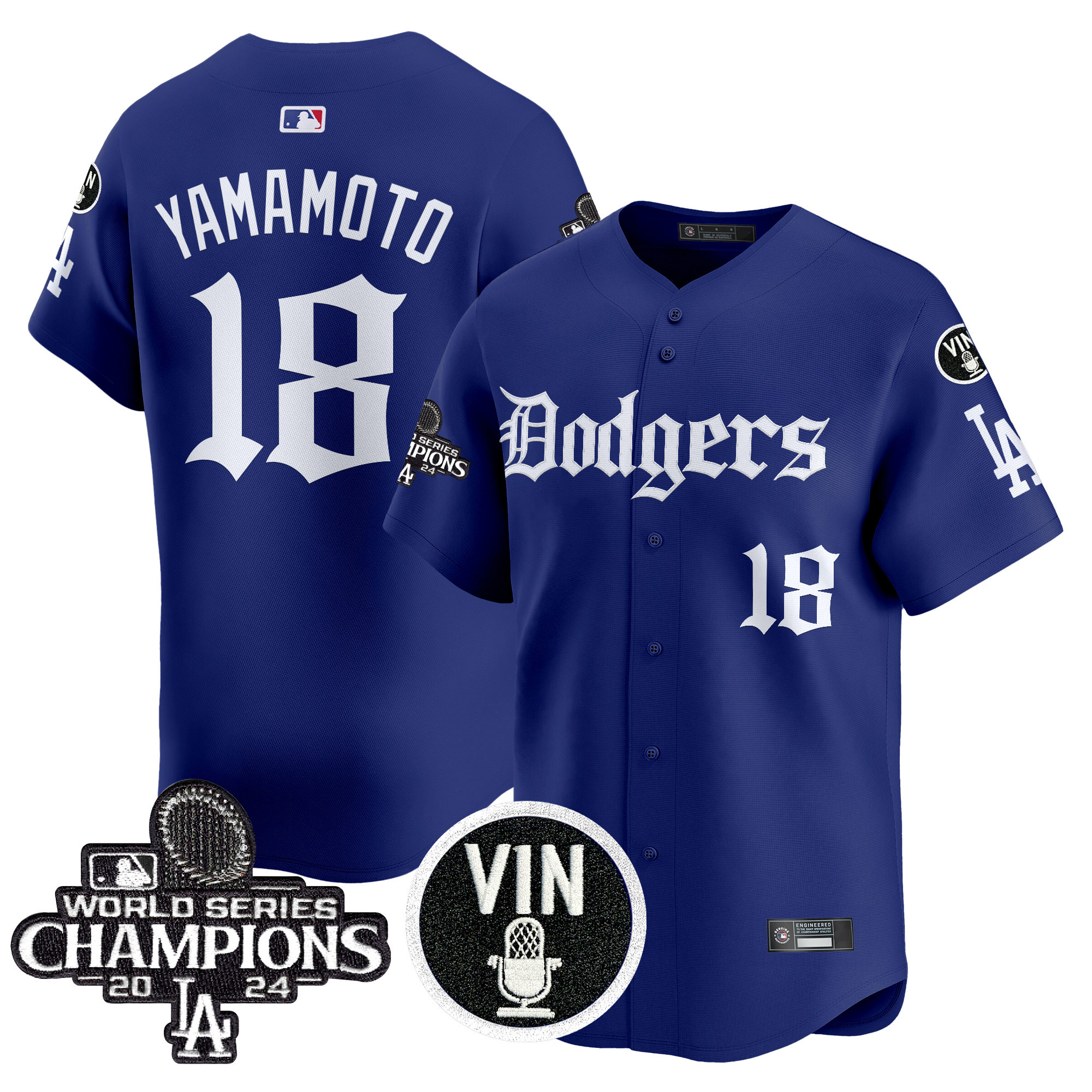 Men's Dodgers 2025 LA Gothic Style Vapor Premier Limited Jersey V2 - All Stitched
