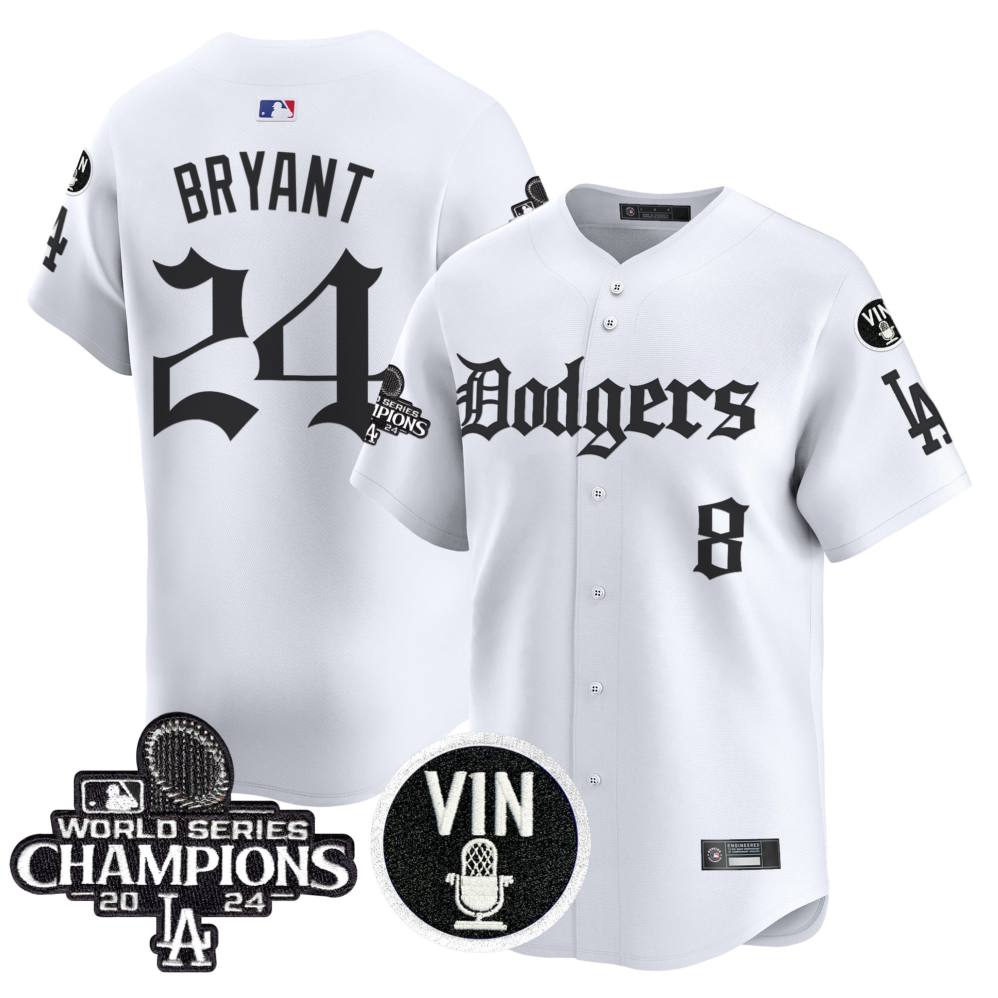 Men's Dodgers 2025 LA Gothic Style Vapor Premier Limited Jersey V2 - All Stitched