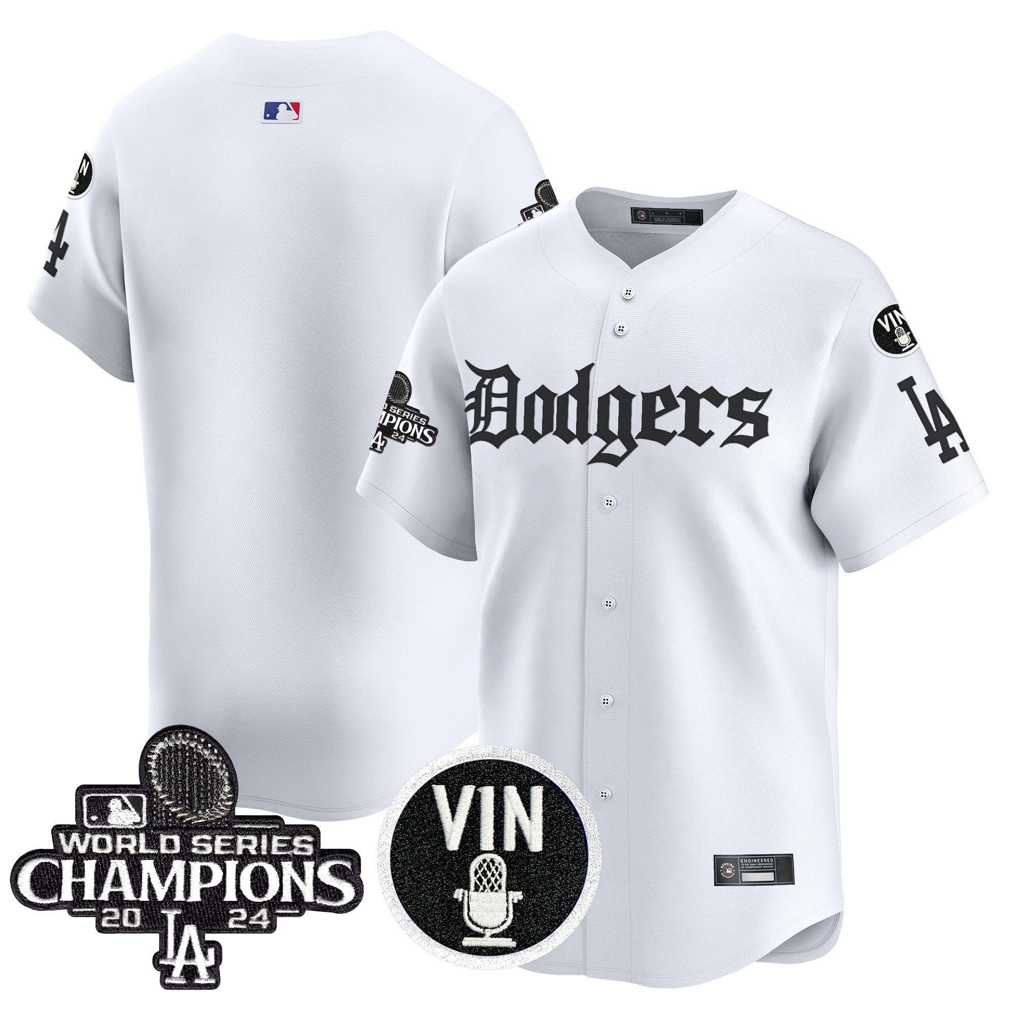 Men's Dodgers 2025 LA Gothic Style Vapor Premier Limited Jersey V2 - All Stitched