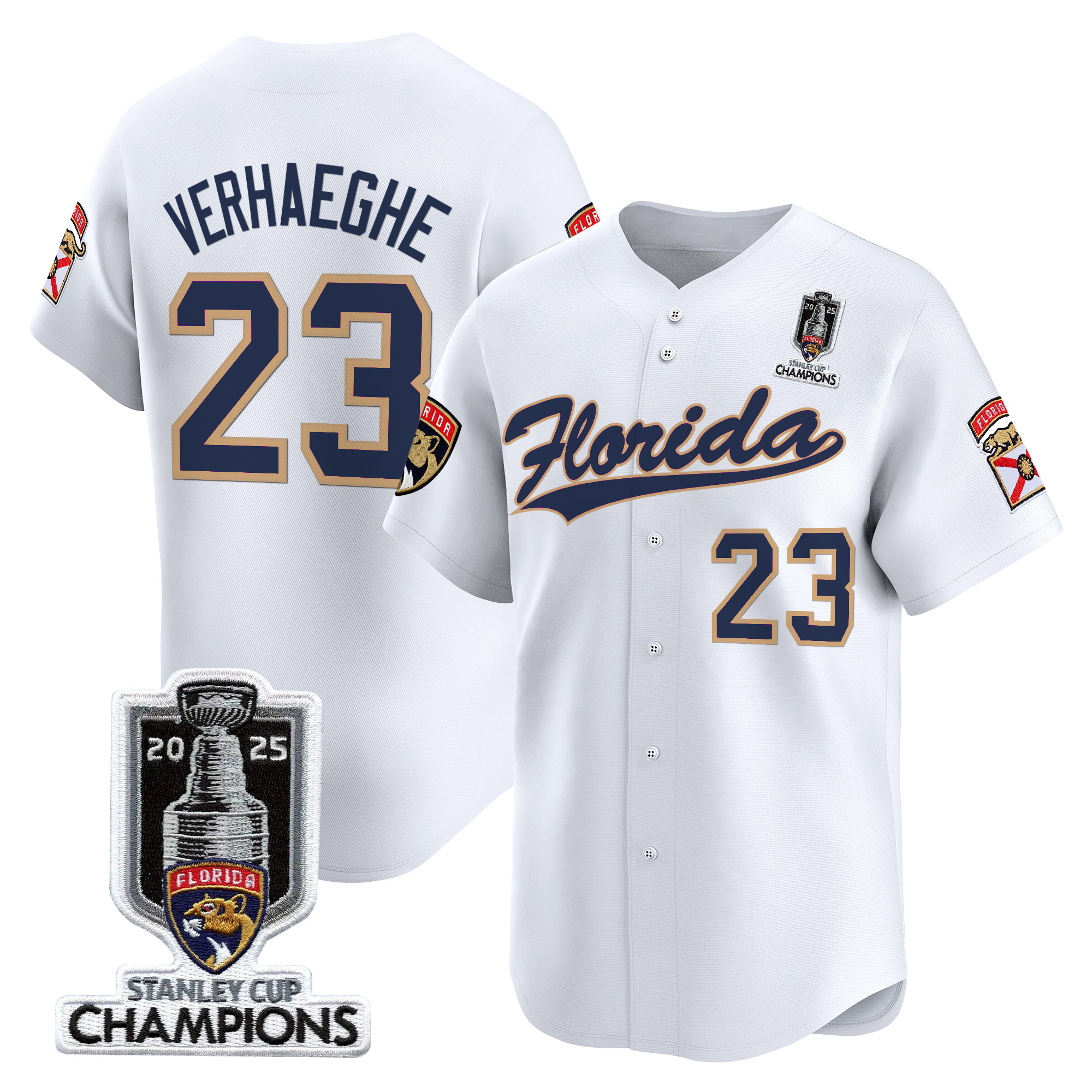 Men's Florida Panthers 2025 Stanley Cup Champions Vapor Baseball Jersey - All Stitched