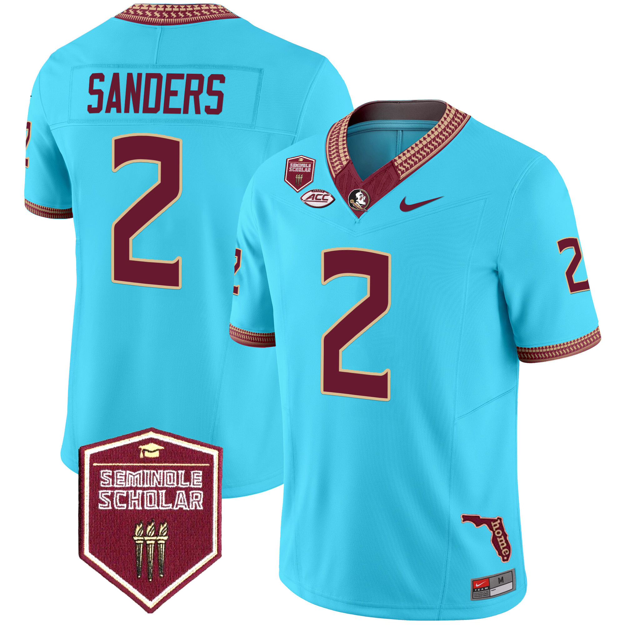 Men's Florida State Seminoles 2025 Seminole Scholar Patch Vapor Limited Jersey - All Stitched