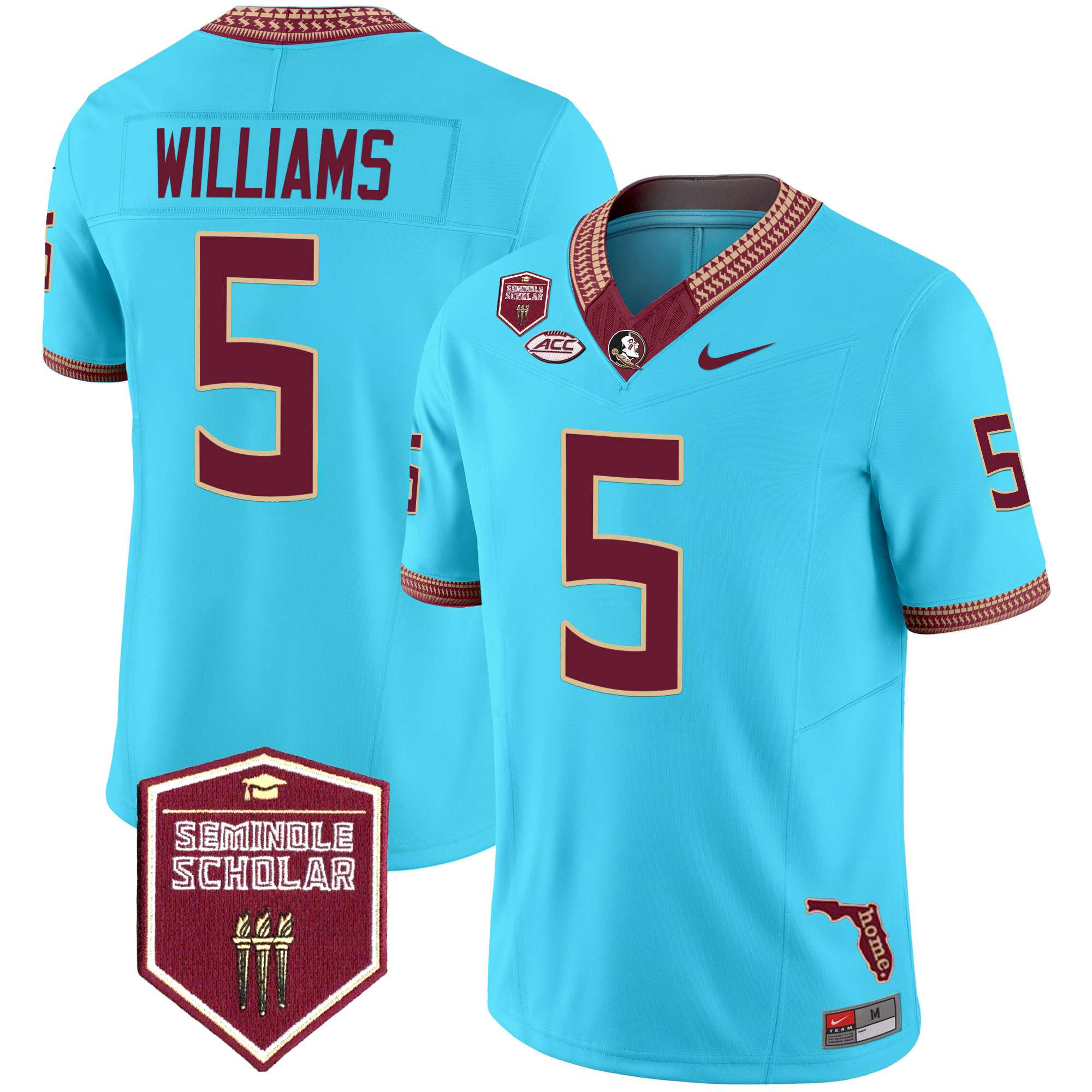 Men's Florida State Seminoles 2025 Seminole Scholar Patch Vapor Limited Jersey - All Stitched