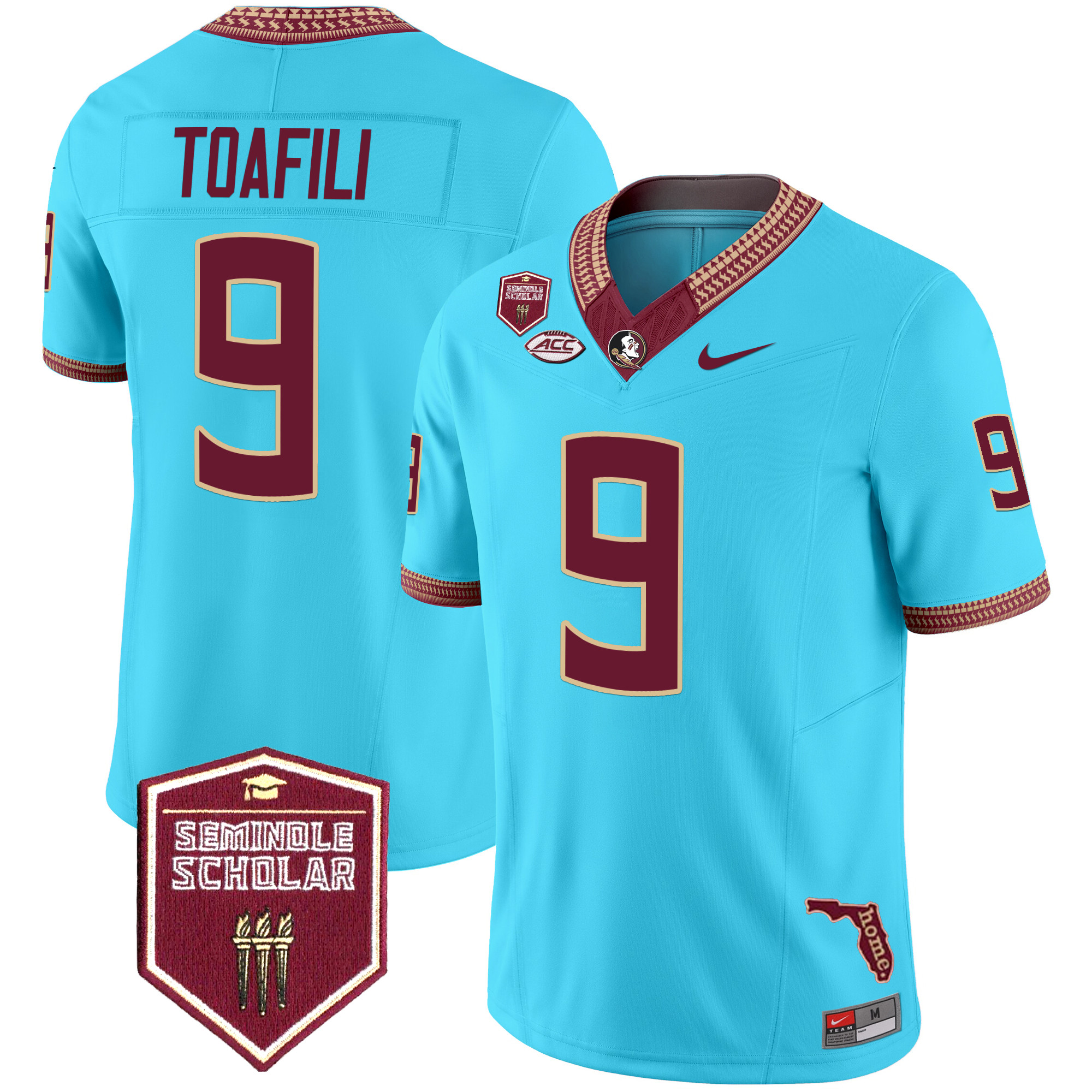 Men's Florida State Seminoles 2025 Seminole Scholar Patch Vapor Limited Jersey - All Stitched