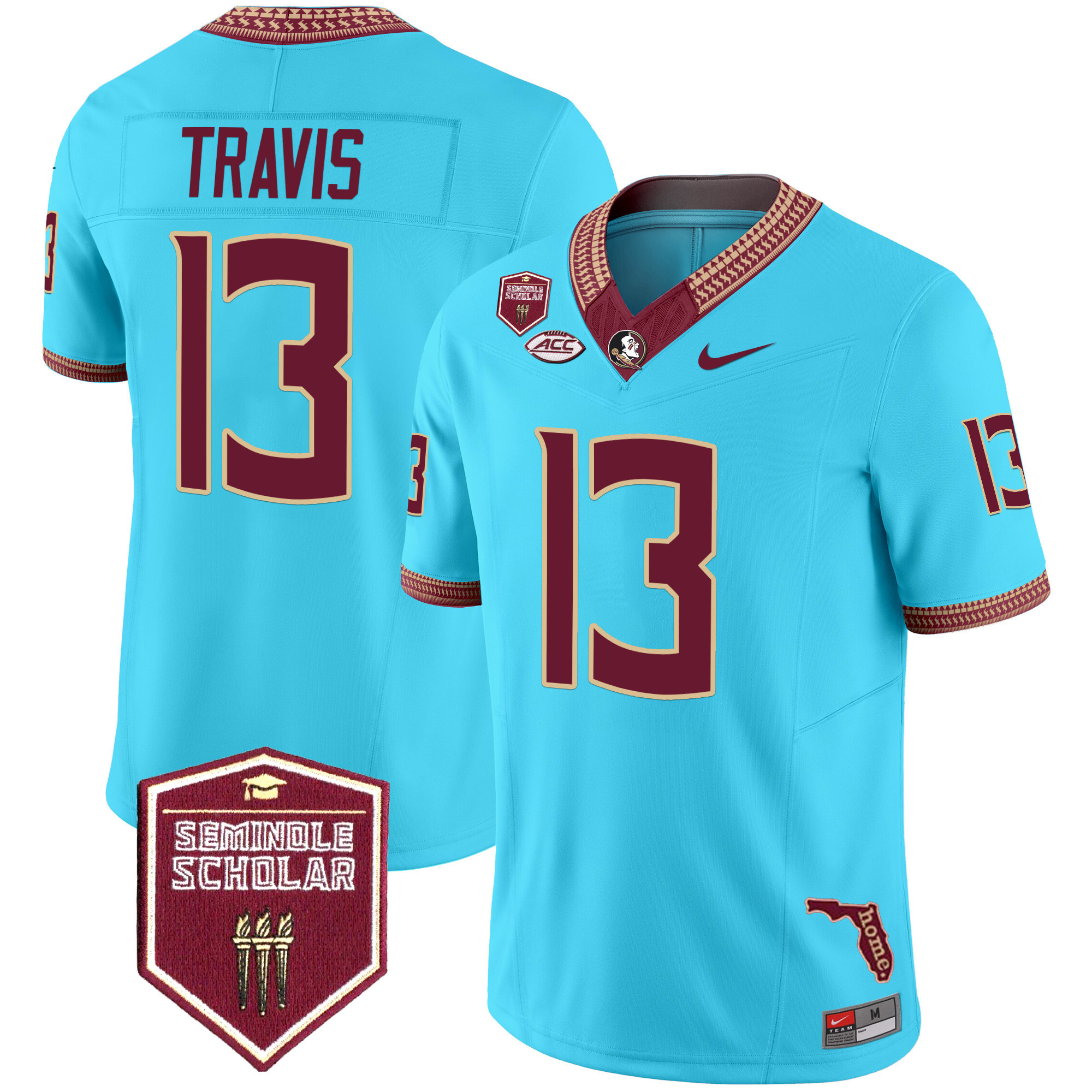 Men's Florida State Seminoles 2025 Seminole Scholar Patch Vapor Limited Jersey - All Stitched
