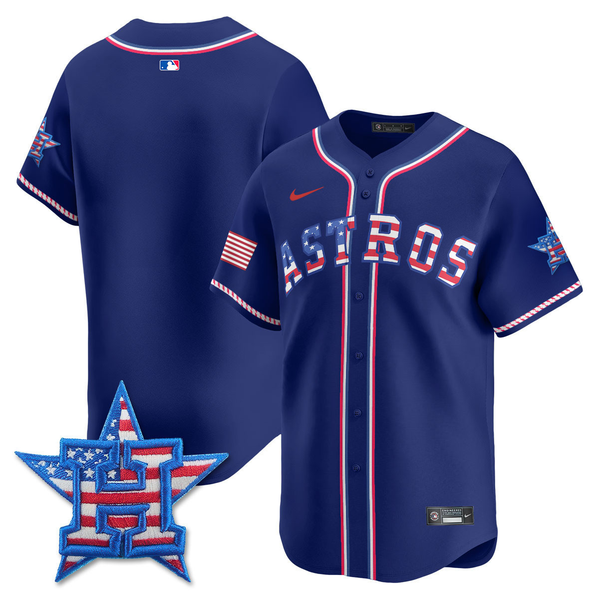 Men's Houston Astros 2025 Fourth of July Vapor Premier Limited Jersey - All Stitched